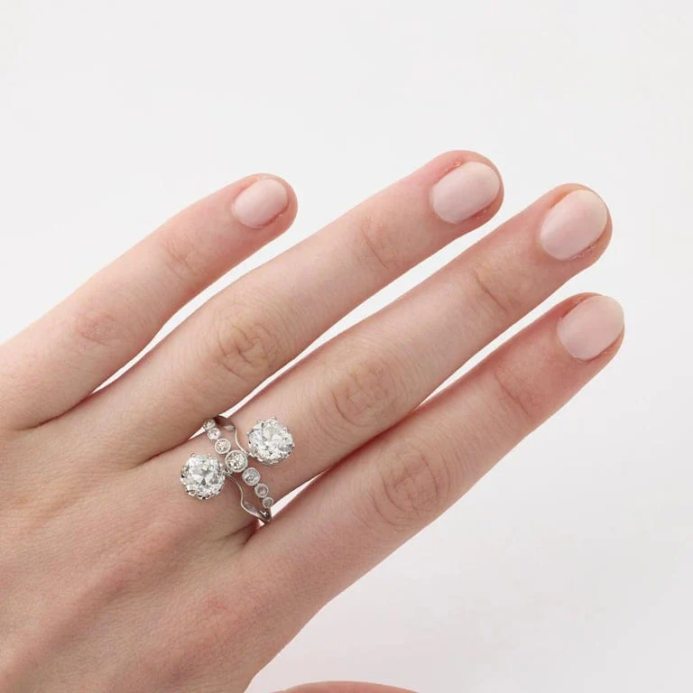 Ring Toi & Moi diamonds - Image 2