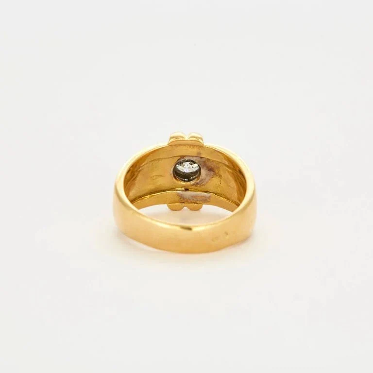Yellow gold diamond ring - Image 6