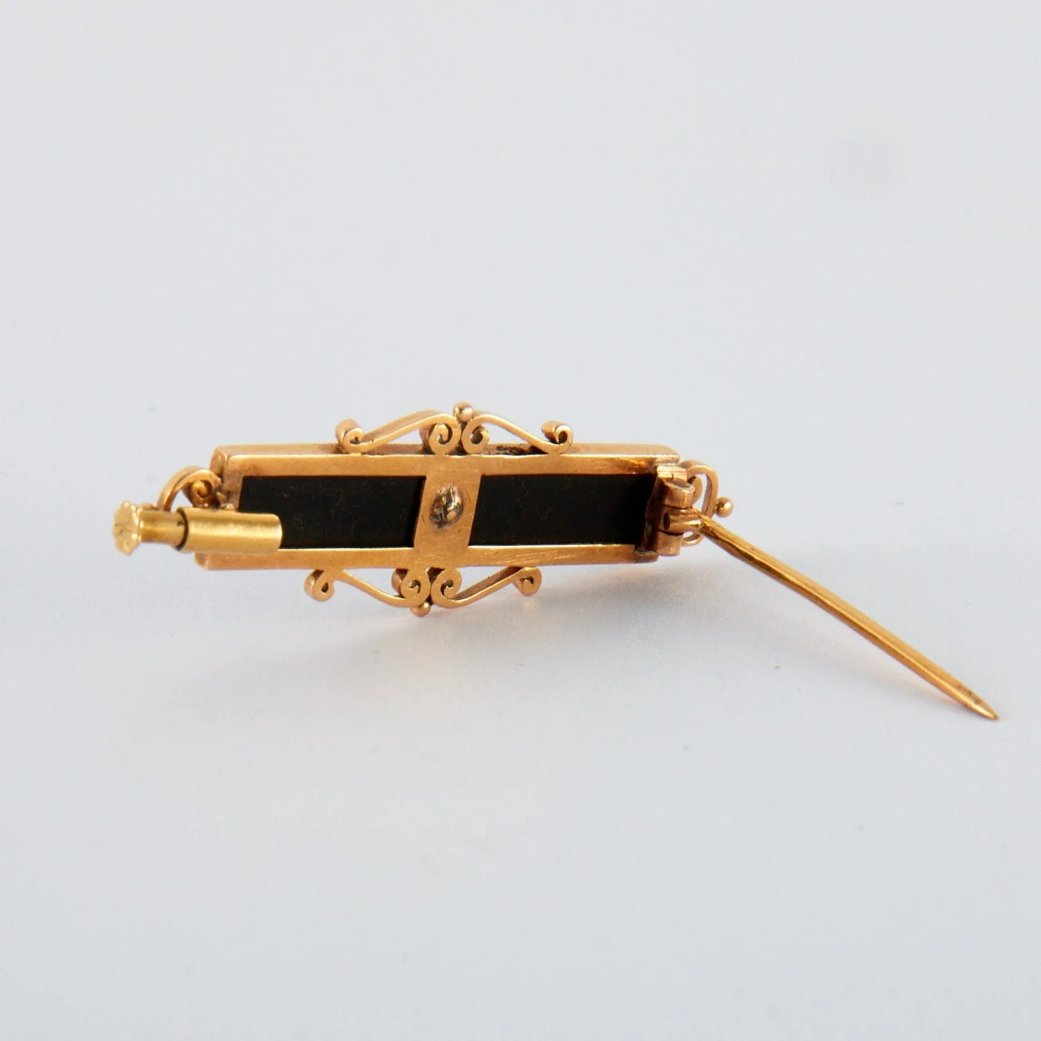 Onyx barrette brooch - Image 6