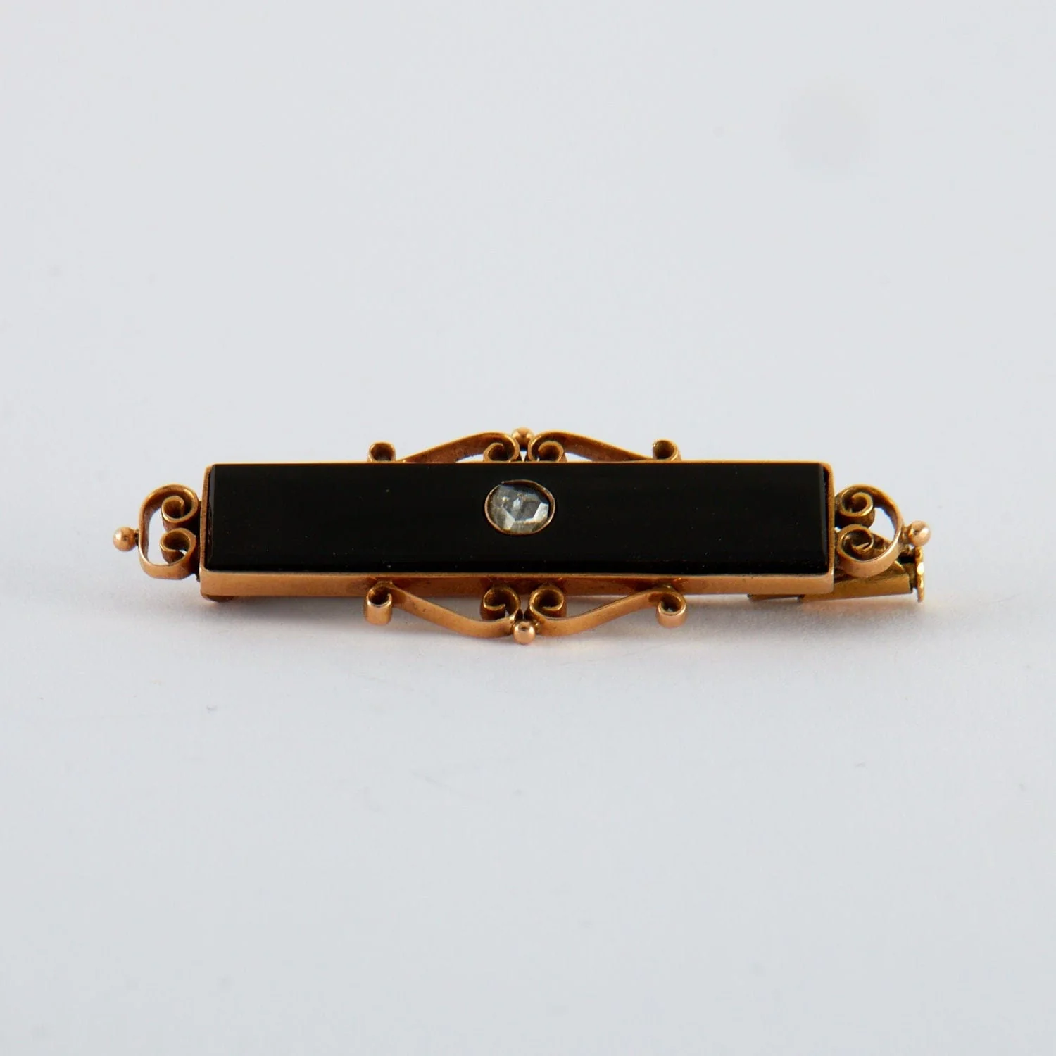 Onyx barrette brooch - Image 7
