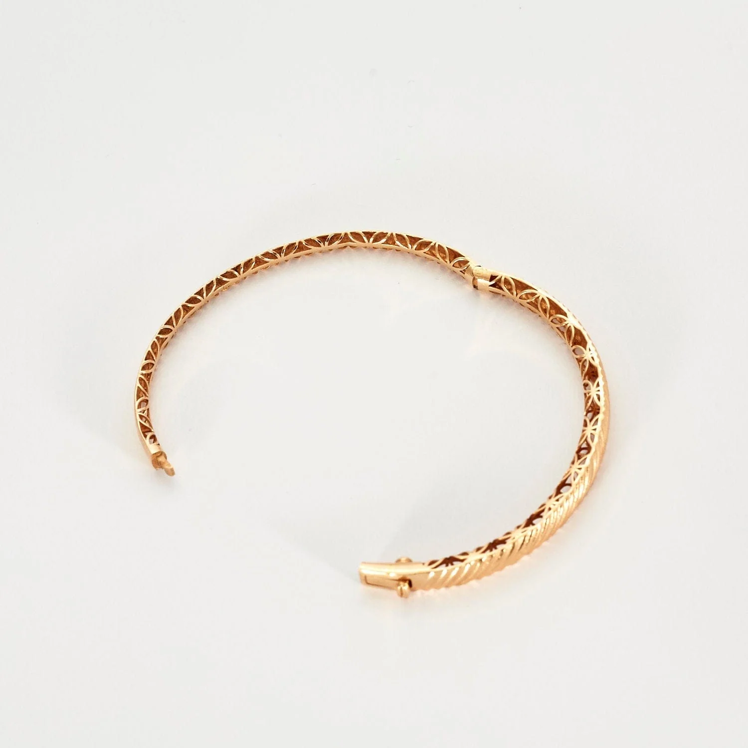 Chiseled rose gold bracelet - Image 4