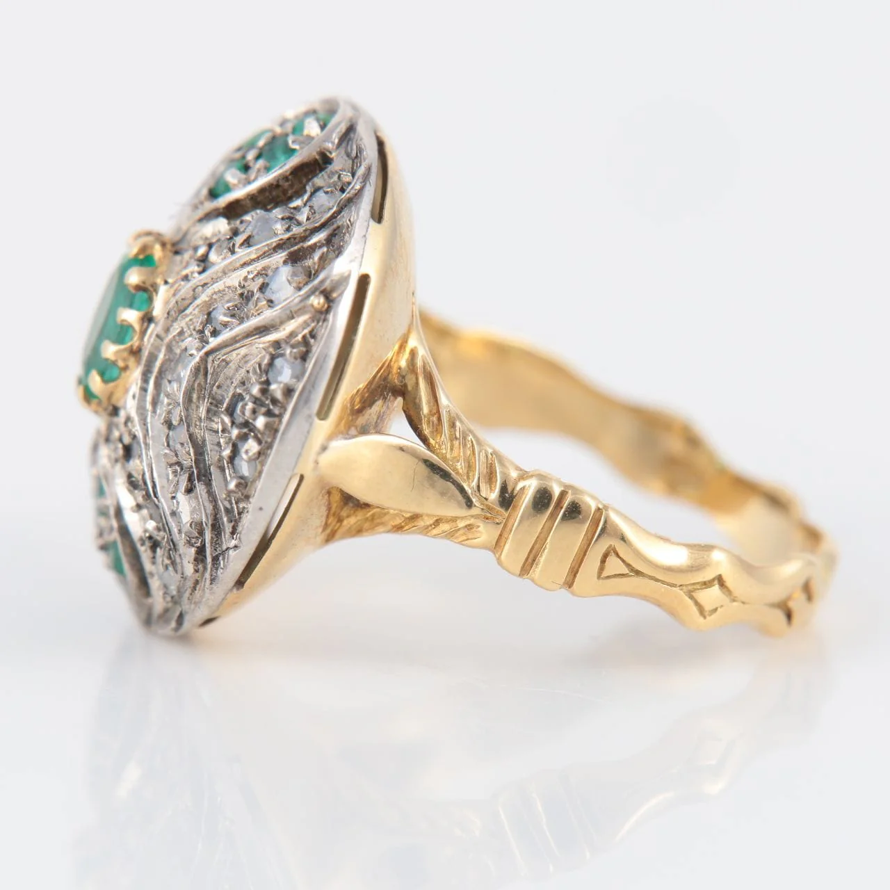 Emerald and diamond ring - Image 5