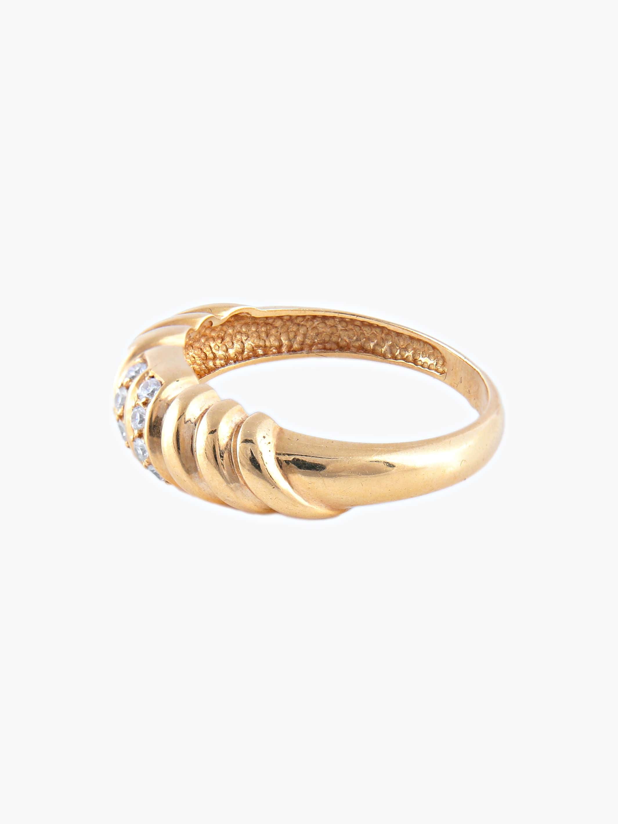Godron Yellow Gold Ring - Image 6