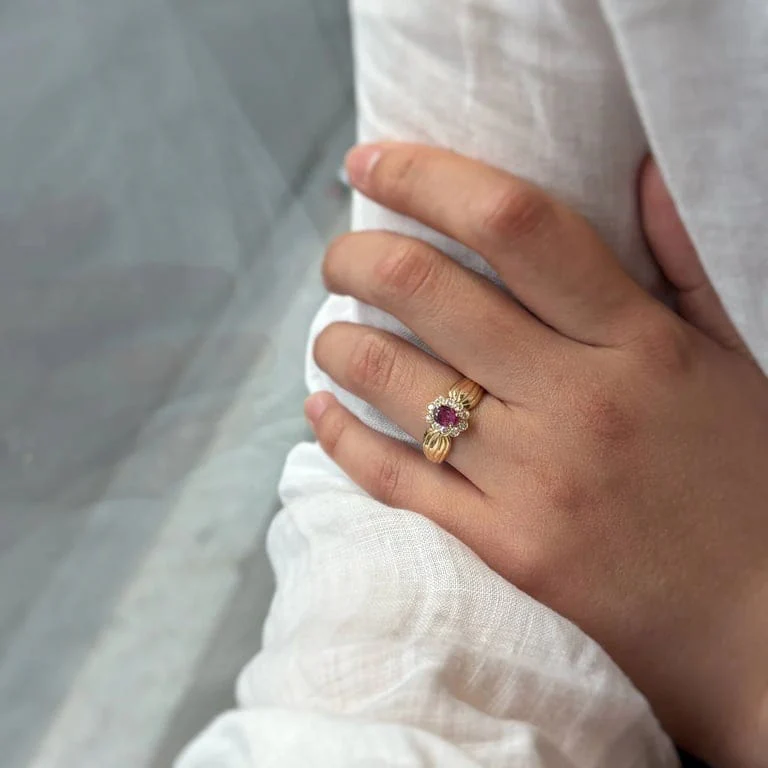 Ring - Yellow gold, Diamonds & Rubies - Image 4