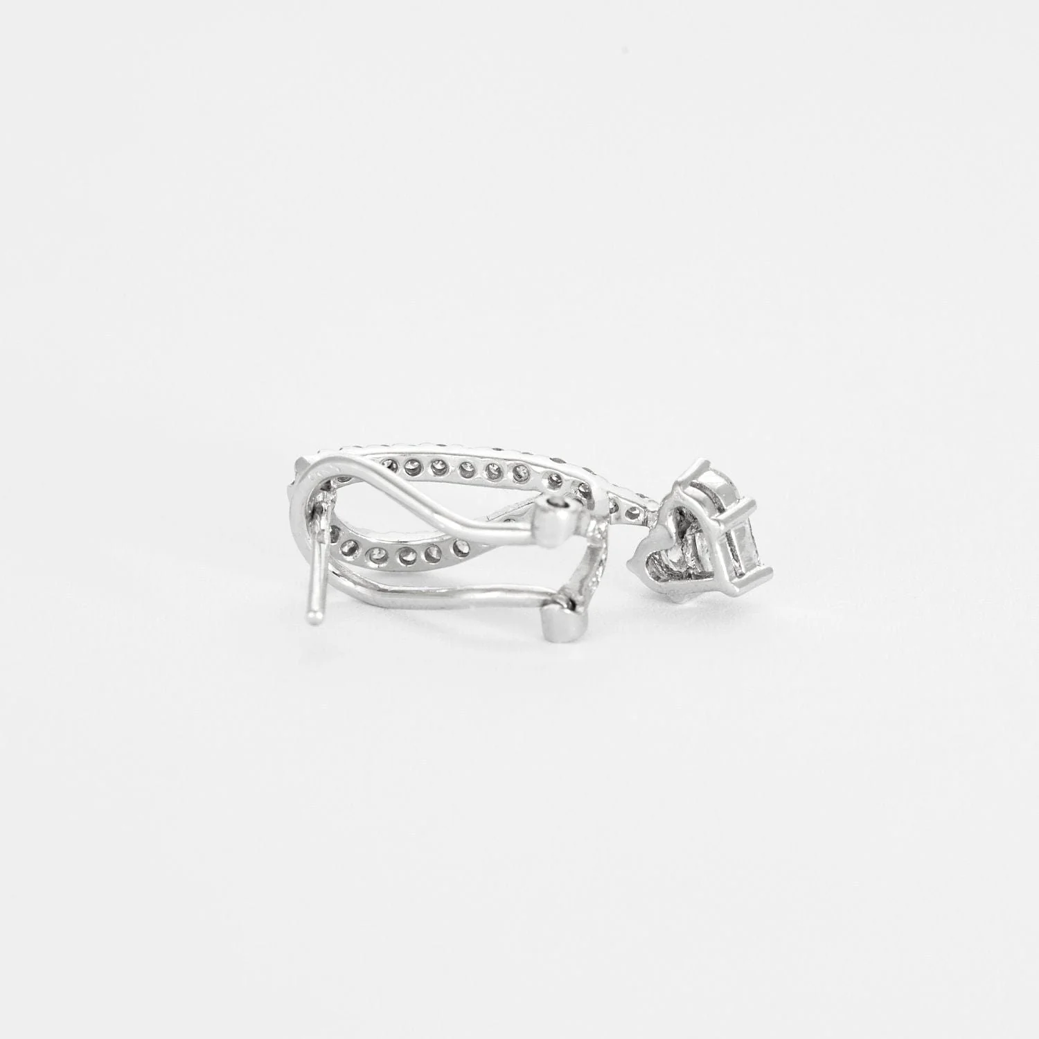 White gold diamond earrings - Image 2