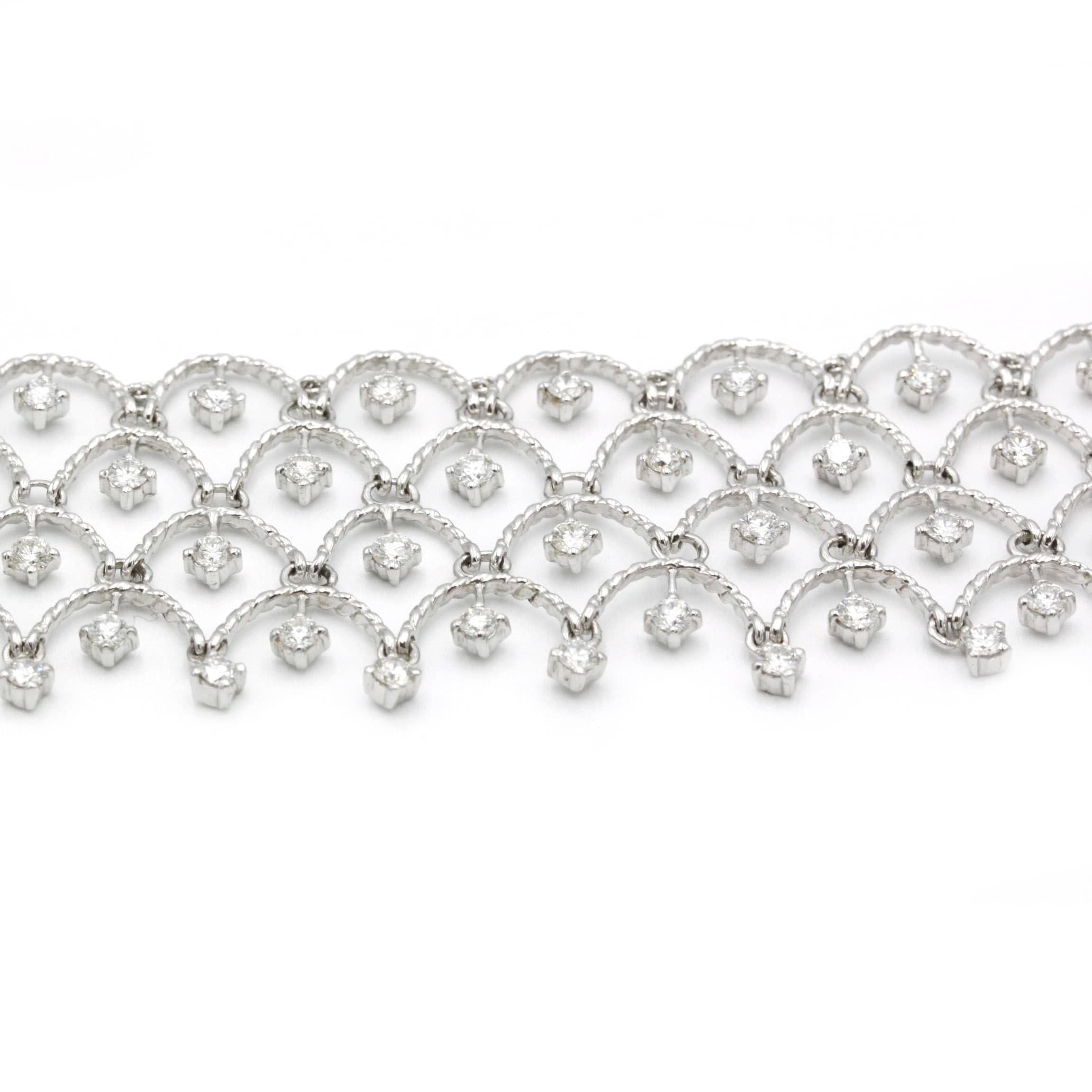 White Gold & Diamond Bracelet - Image 2