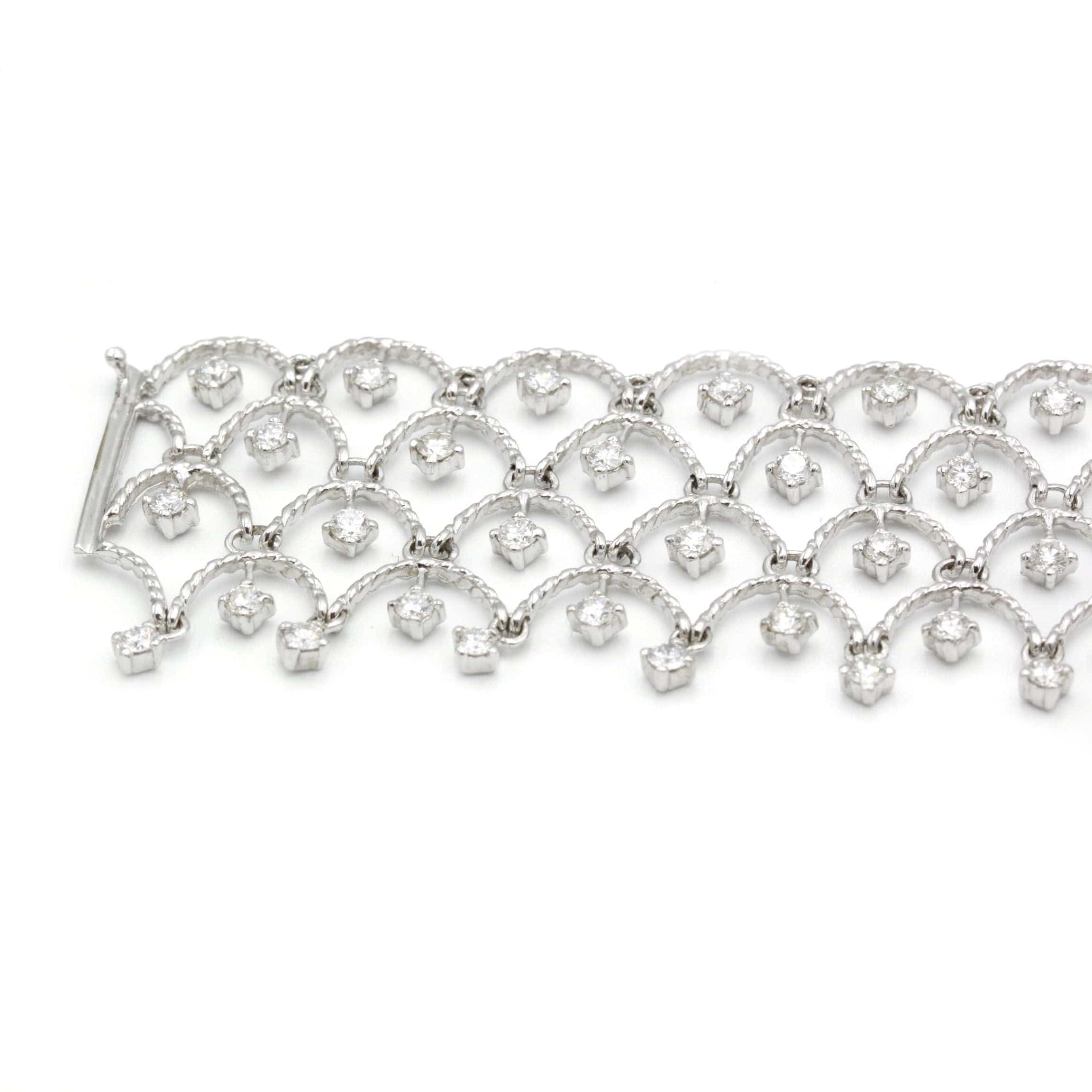White Gold & Diamond Bracelet - Image 3
