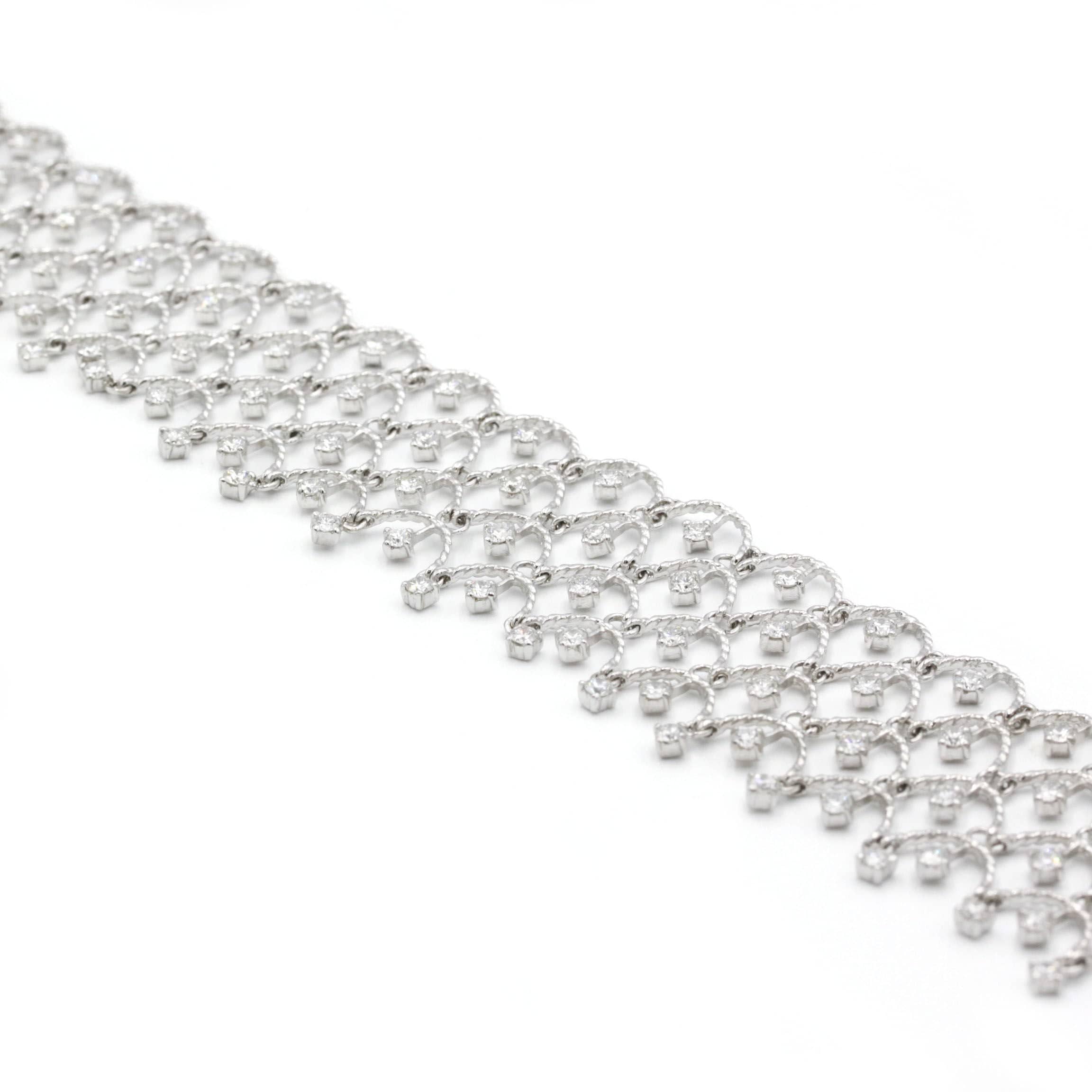 White Gold & Diamond Bracelet - Image 4