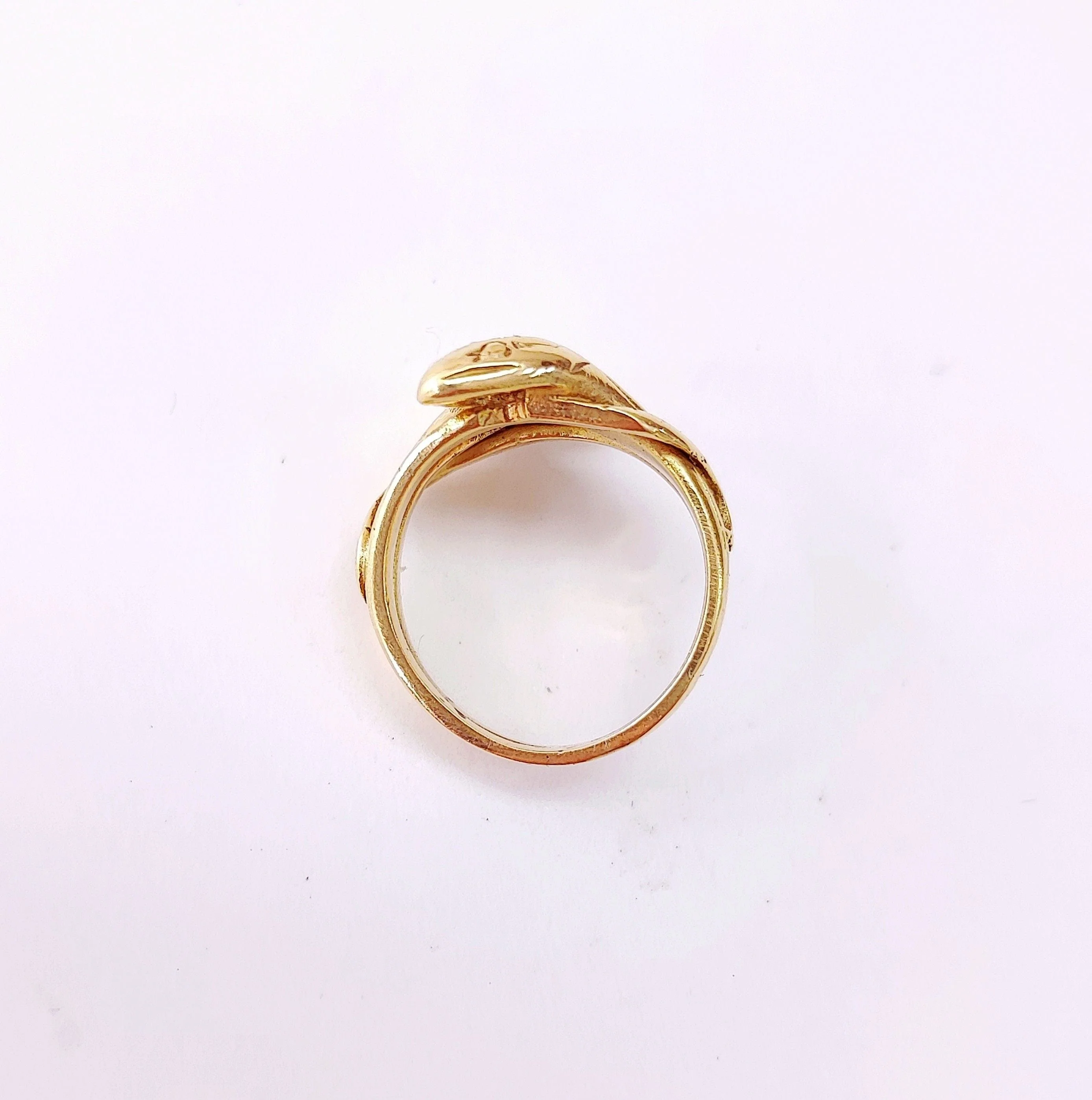 Gold and diamond snake ring - Image 6