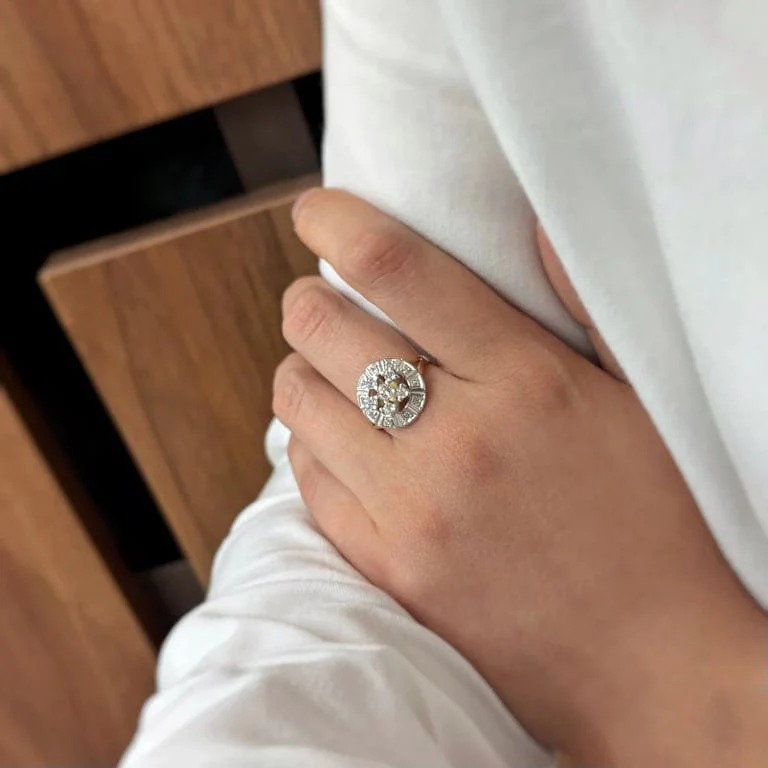Ring - Two-tone gold & diamonds - Image 4
