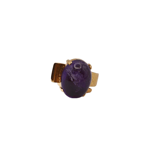 Yellow gold and amethyst ring  - Image 3
