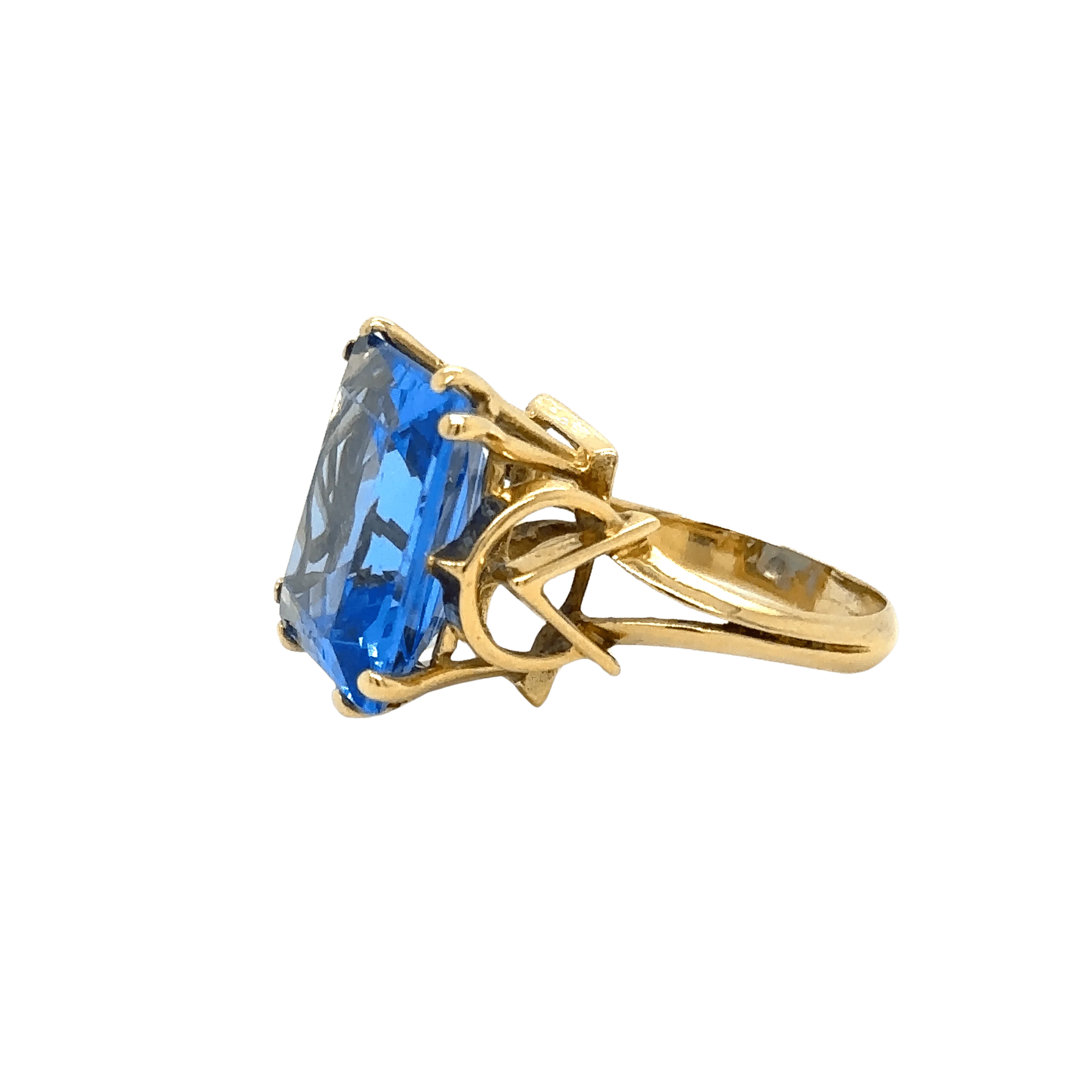 Yellow gold ring - Topaz - Image 2