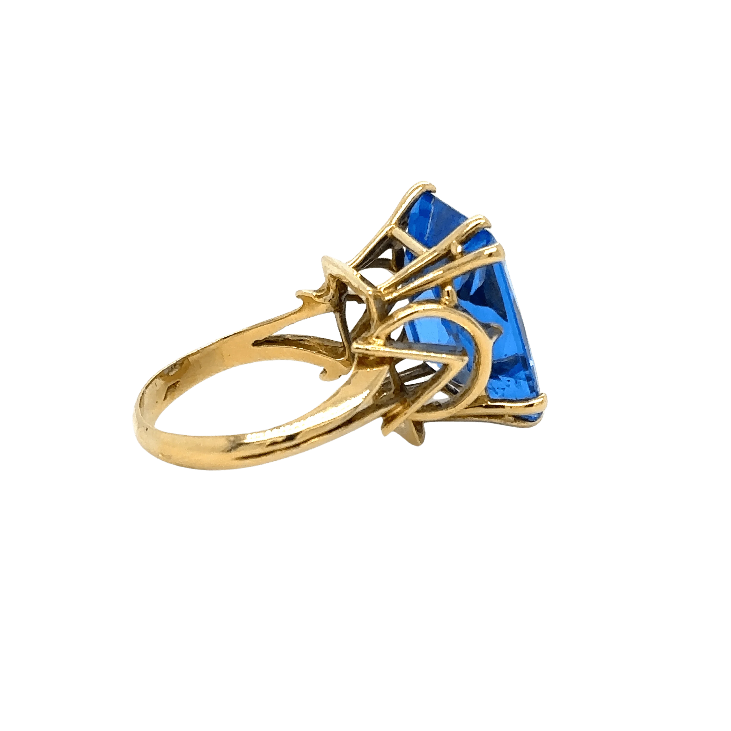 Yellow gold ring - Topaz - Image 4
