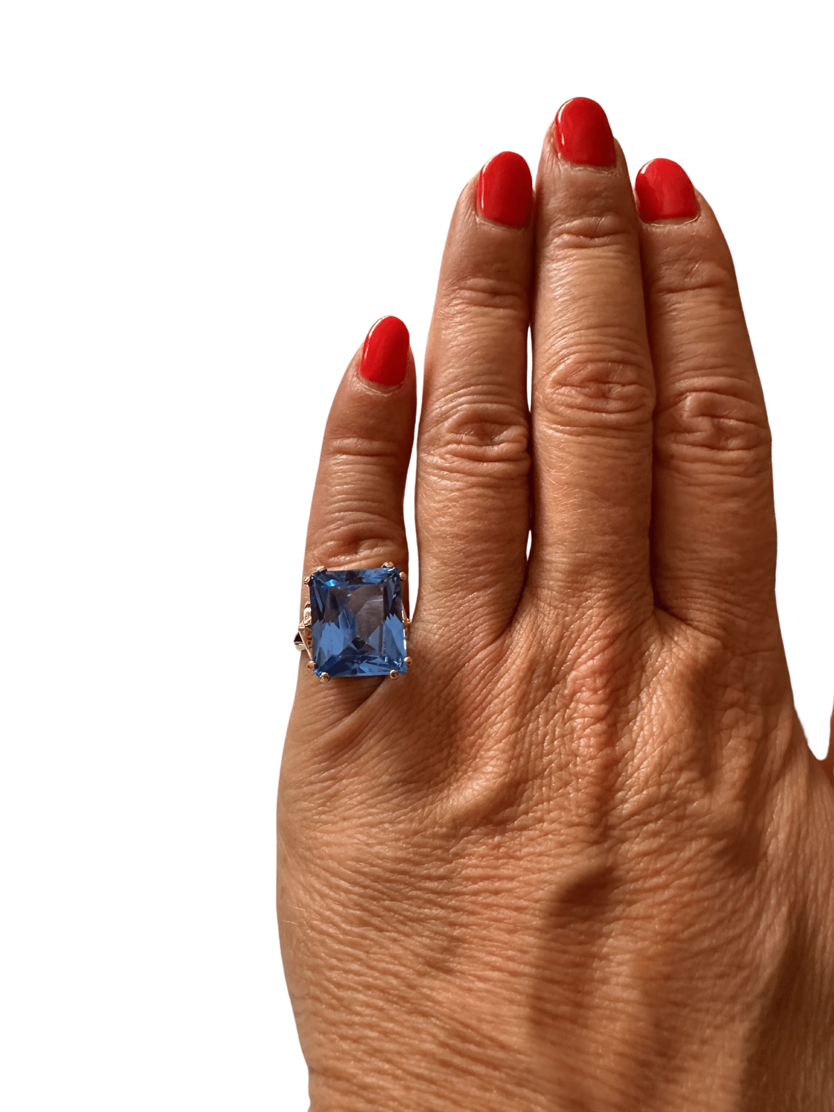 Yellow gold ring - Topaz - Image 5