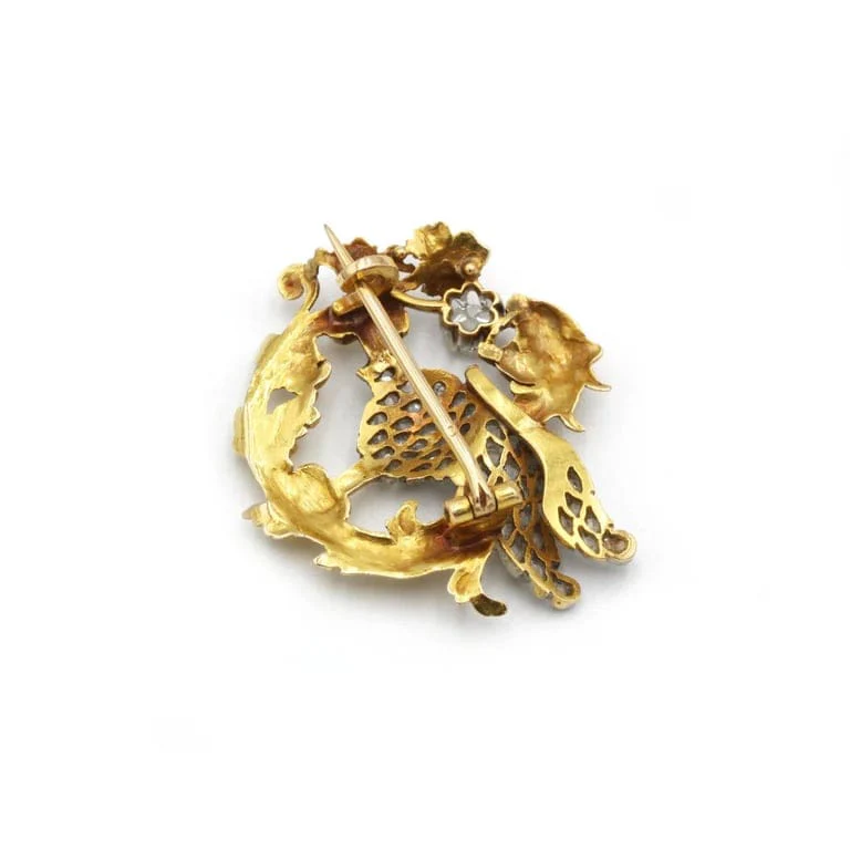 Brooch - Gold, platinum & Diamonds - Image 3