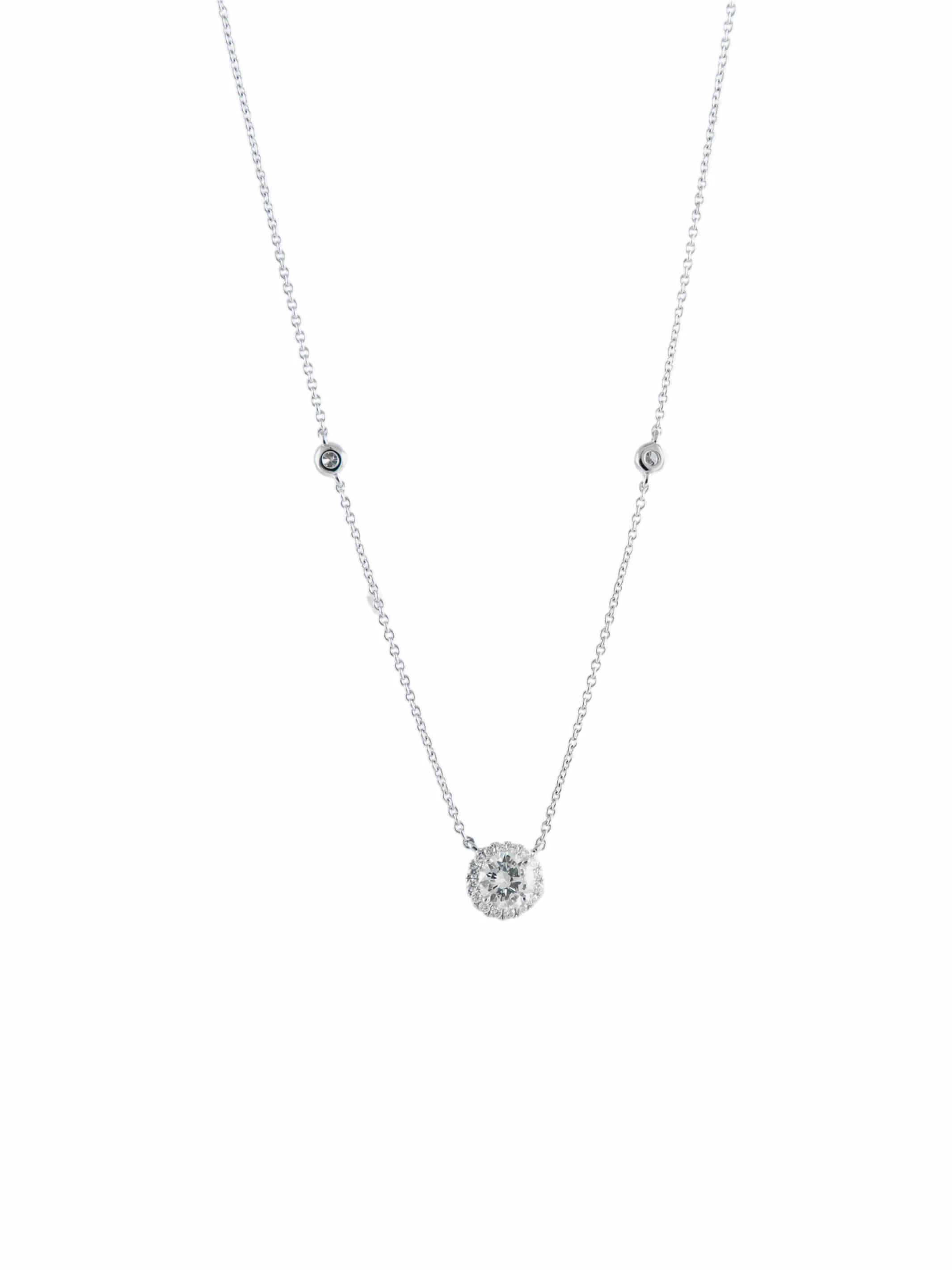Solitaire pendant white gold Diamonds