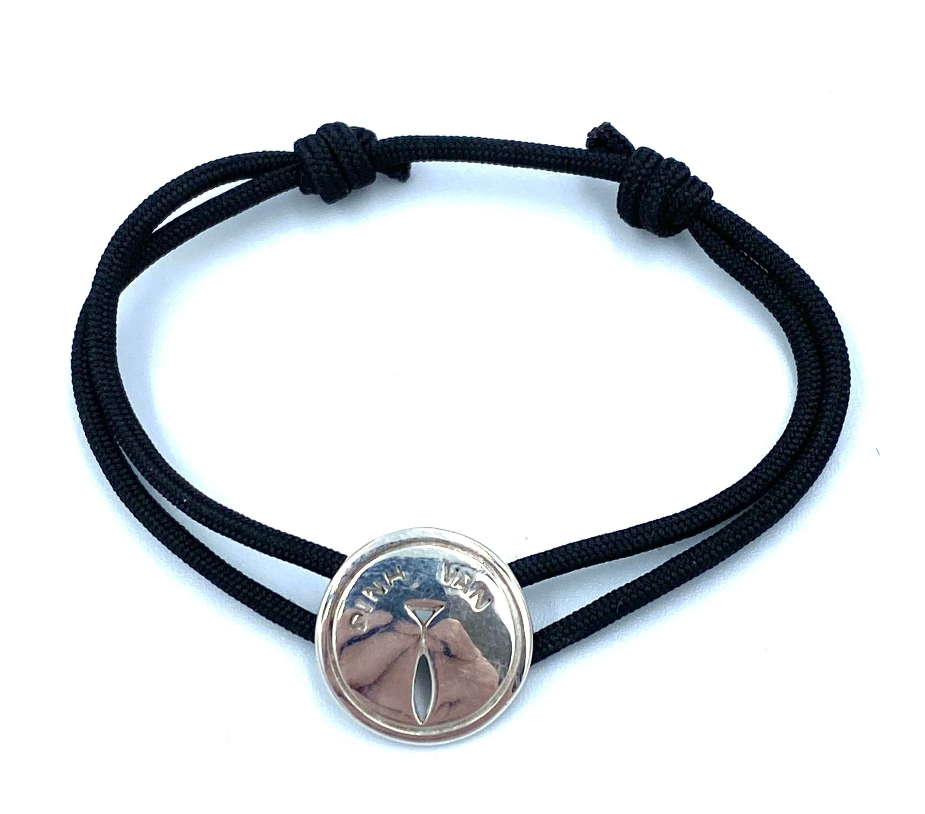 DINH VAN. Cord bracelet and silver