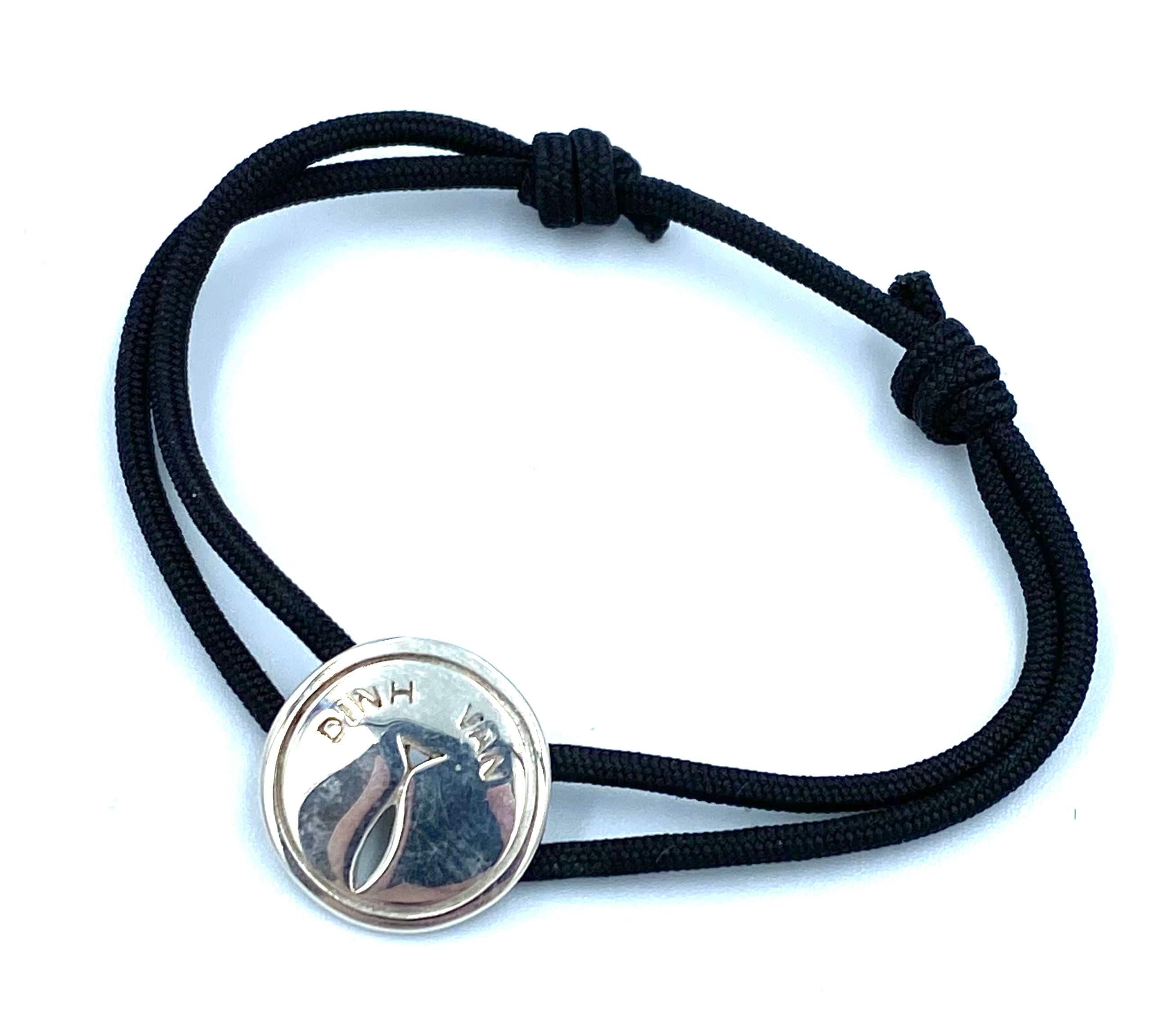 DINH VAN. Cord bracelet and silver - Image 2