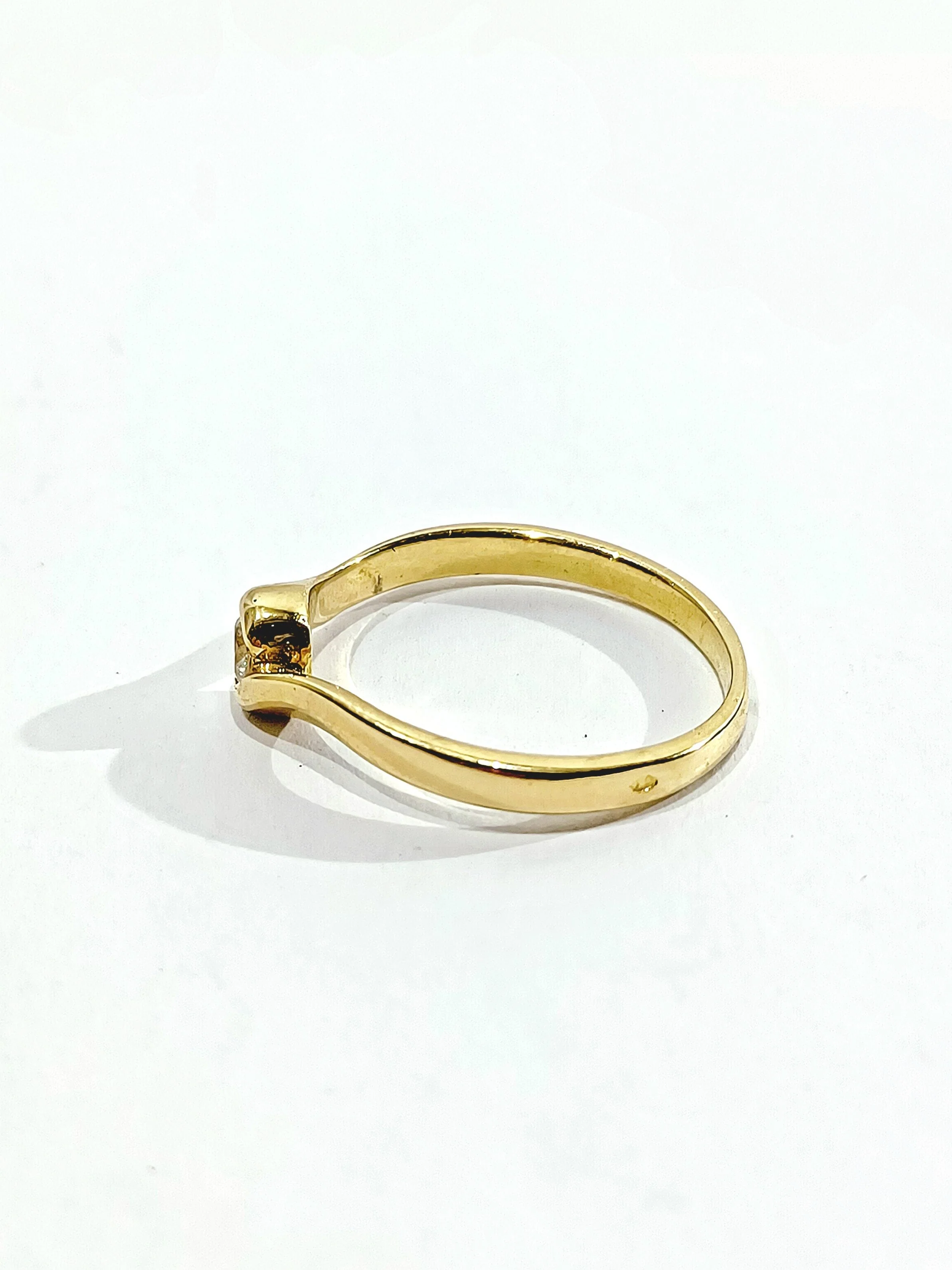 Solitaire Ring Yellow Gold Diamond 0.13ct - Image 6