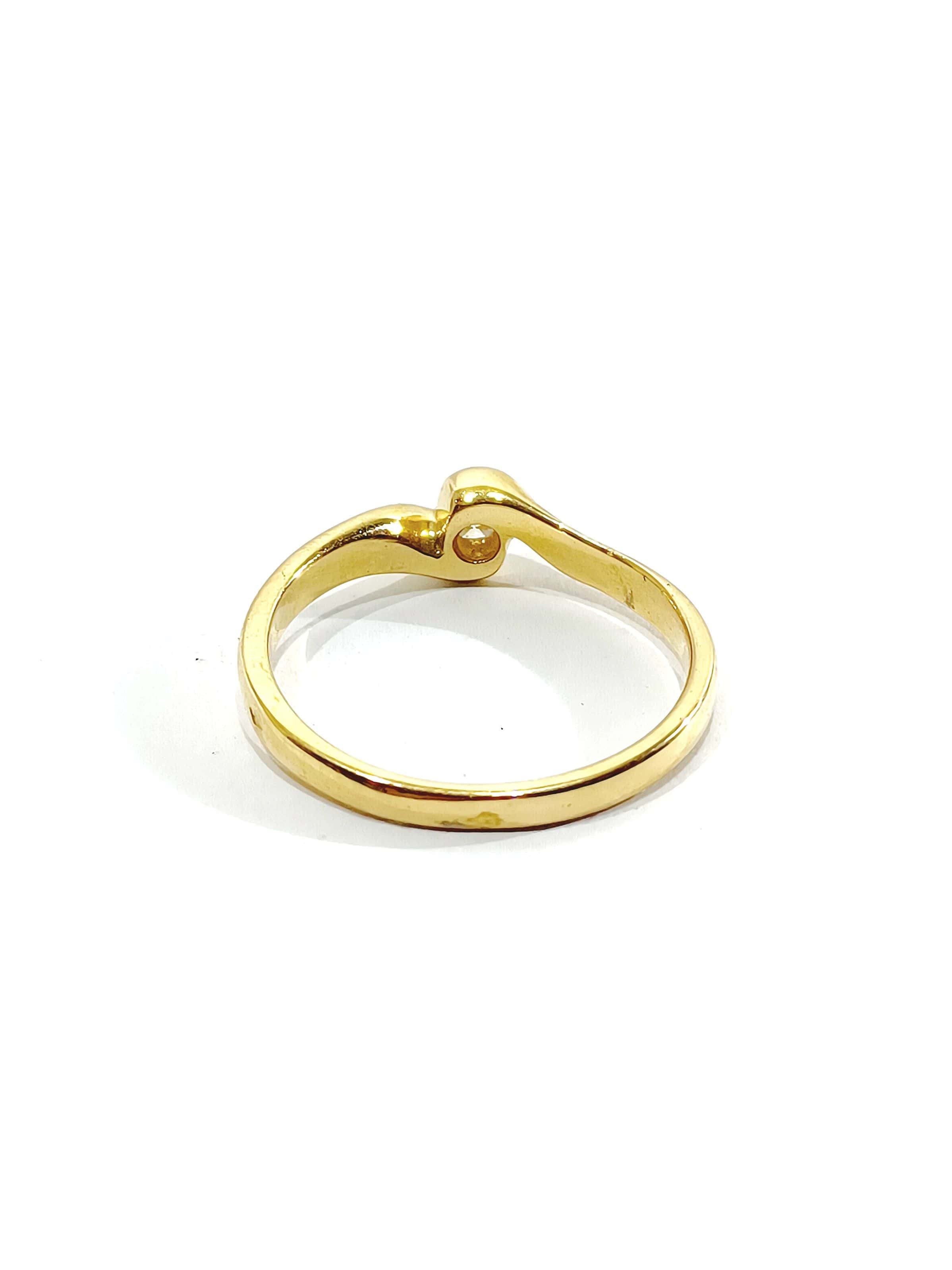 Solitaire Ring Yellow Gold Diamond 0.13ct - Image 7