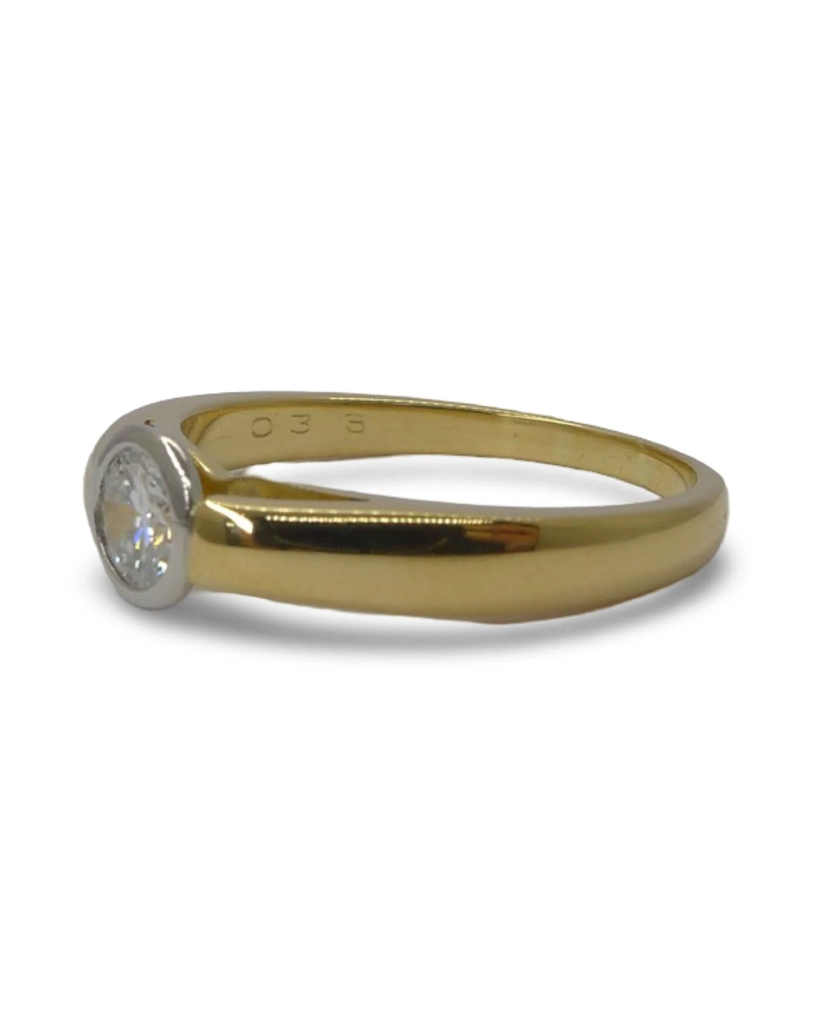 Gold and diamond solitaire ring - Image 7