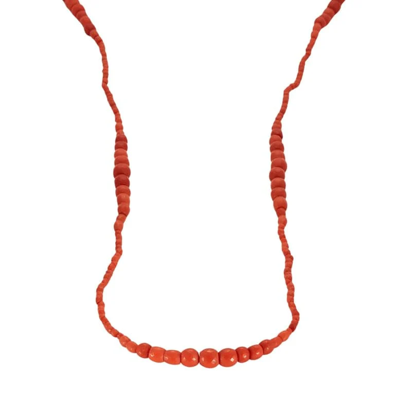 Coral long necklace