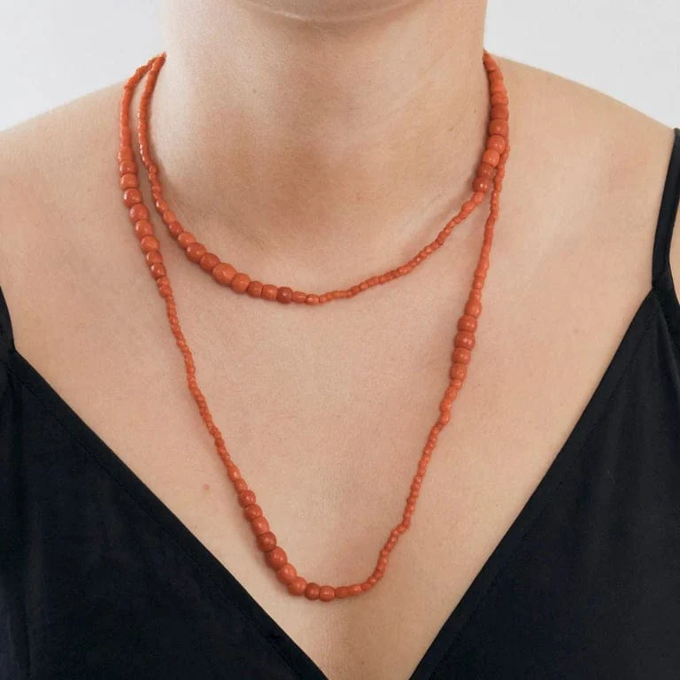 Coral long necklace - Image 2