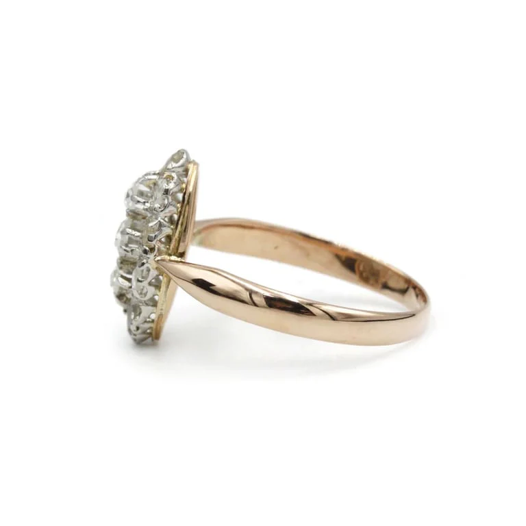 Ring - Rose Gold platinum & diamonds - Image 4