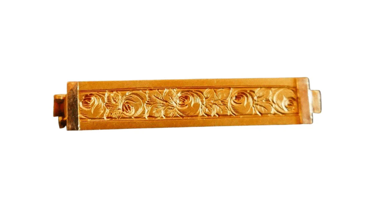 Baby Barrette Brooch, Yellow Gold