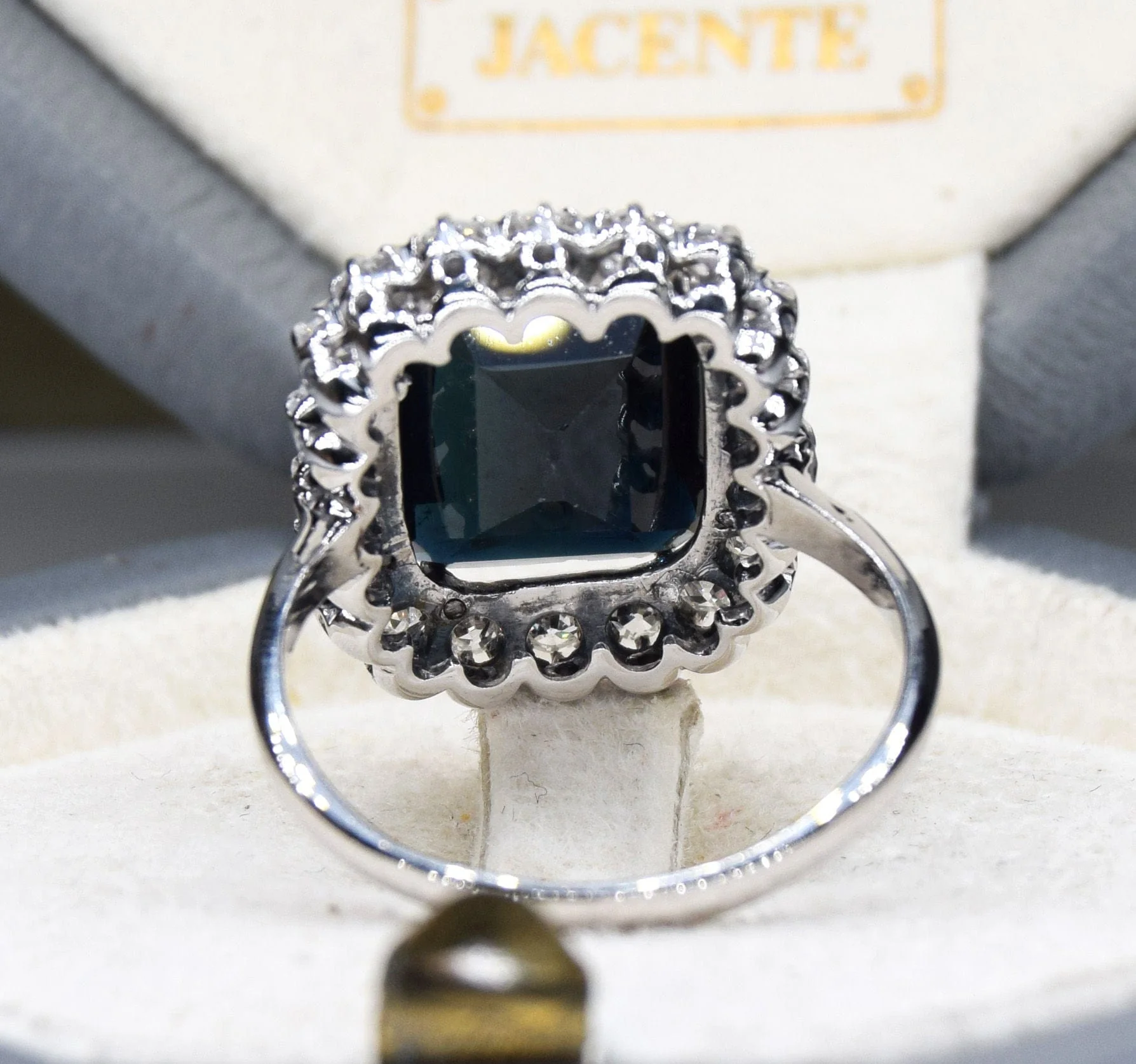 Ring vintage gold bianco zaffiro - Image 3