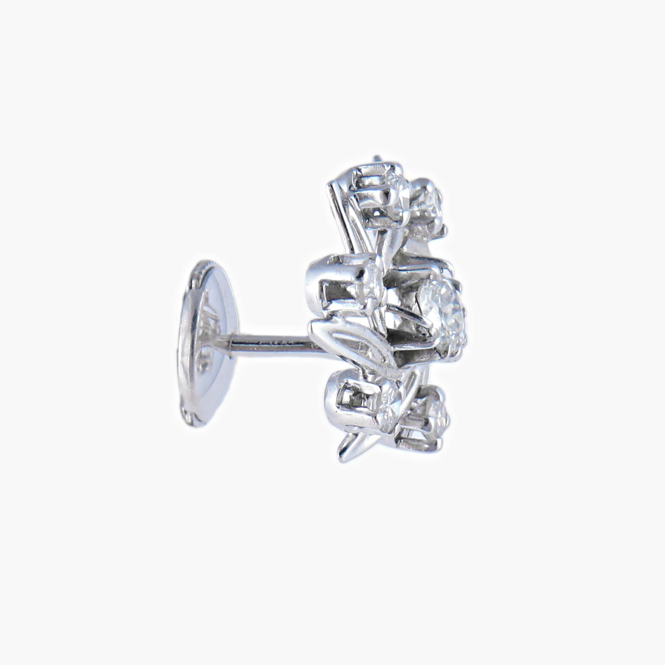 Flower Diamond Earrings - Image 3