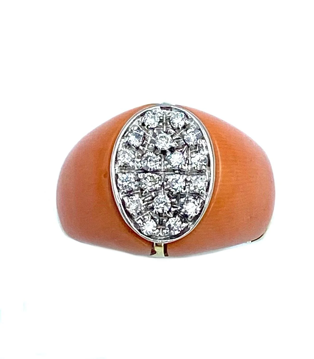 1970 gold and coral ring