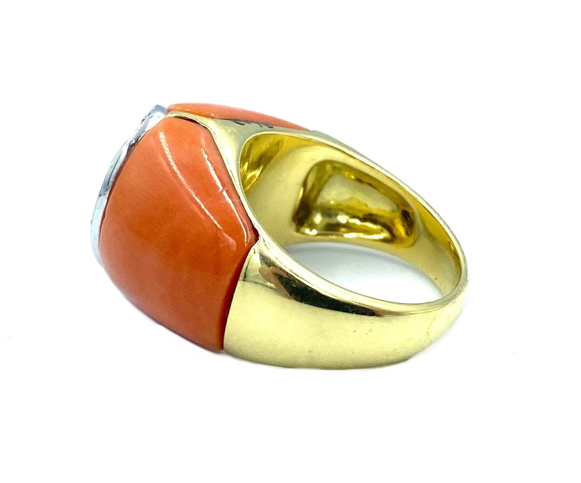 1970 gold and coral ring - Image 6