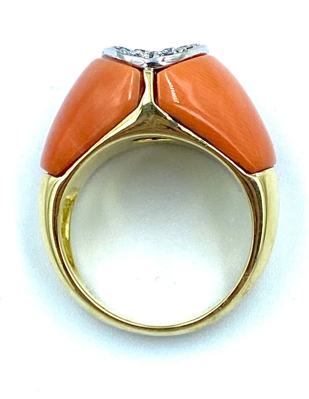1970 gold and coral ring - Image 8