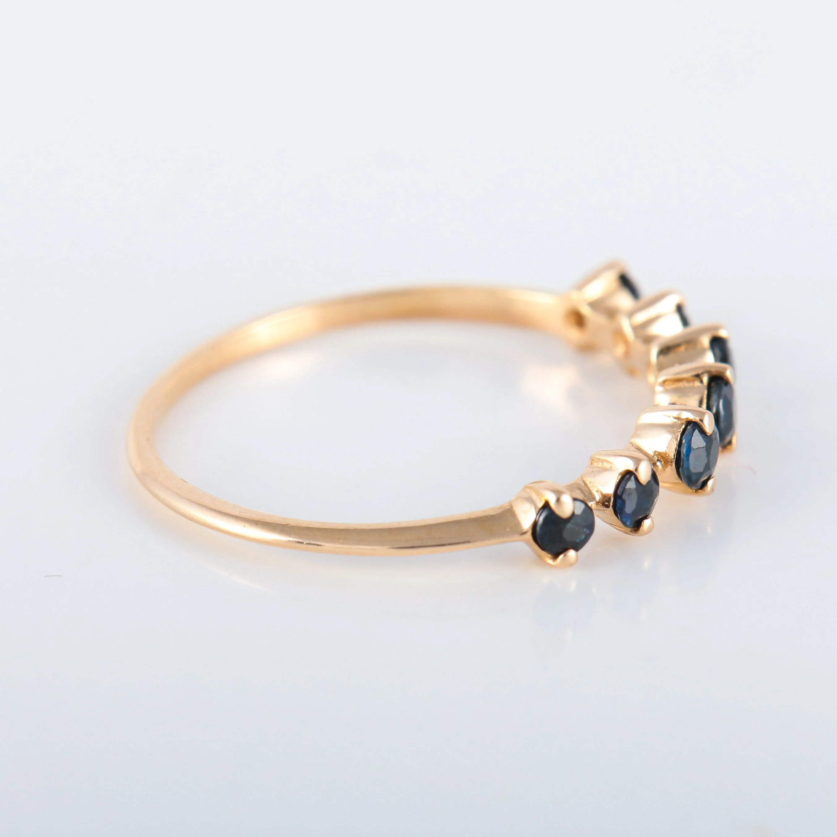 Sapphire half wedding ring - Image 8