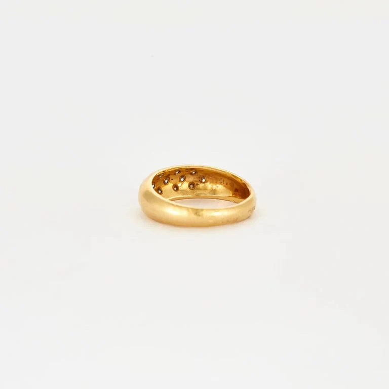 Yellow gold diamond bangle ring - Image 6