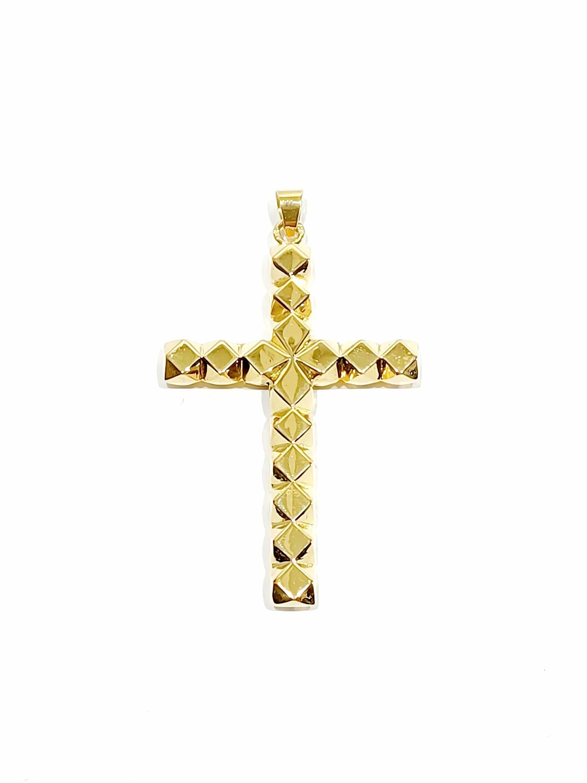 Yellow gold cross pendant - Image 4