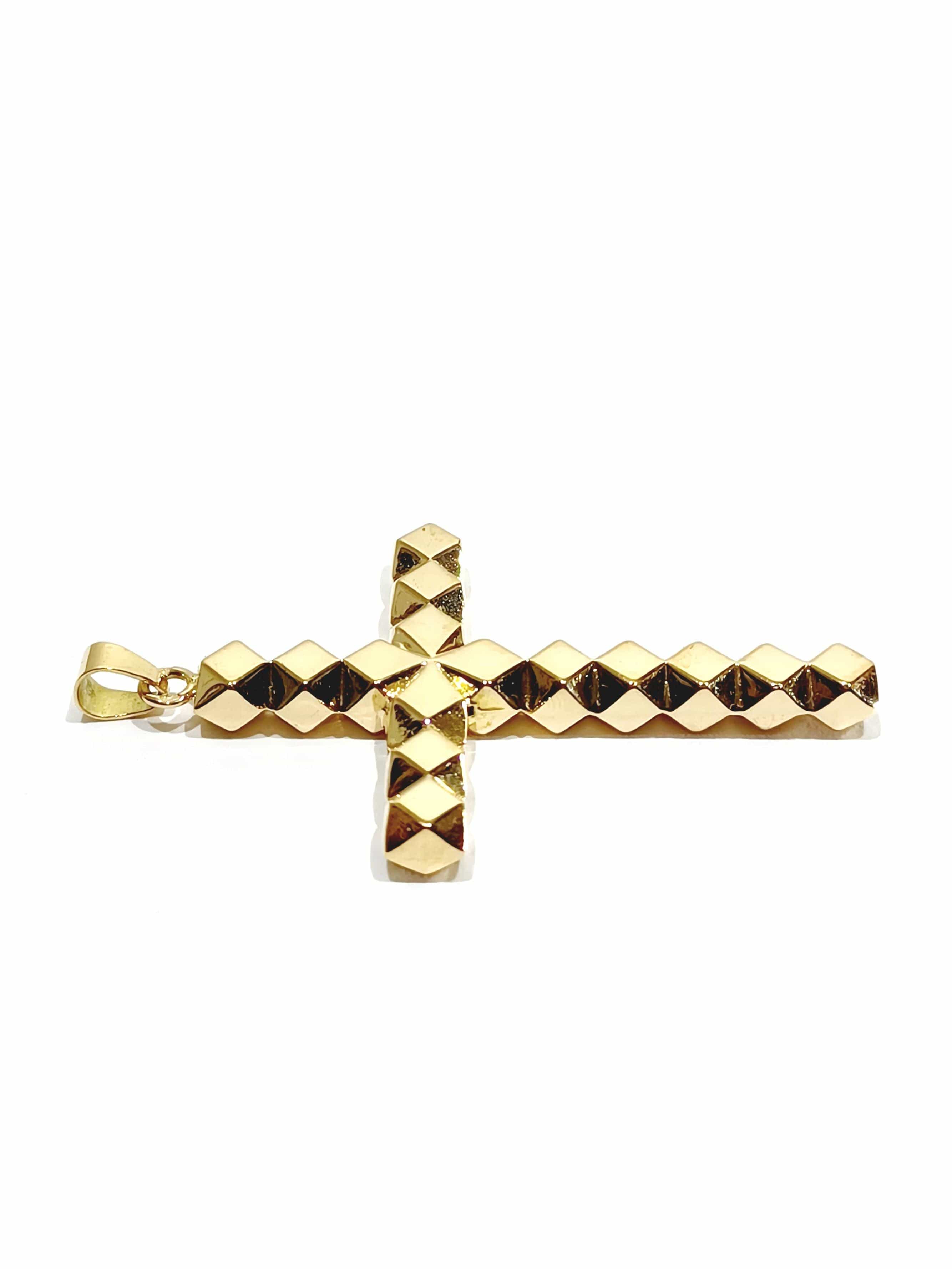 Yellow gold cross pendant - Image 7