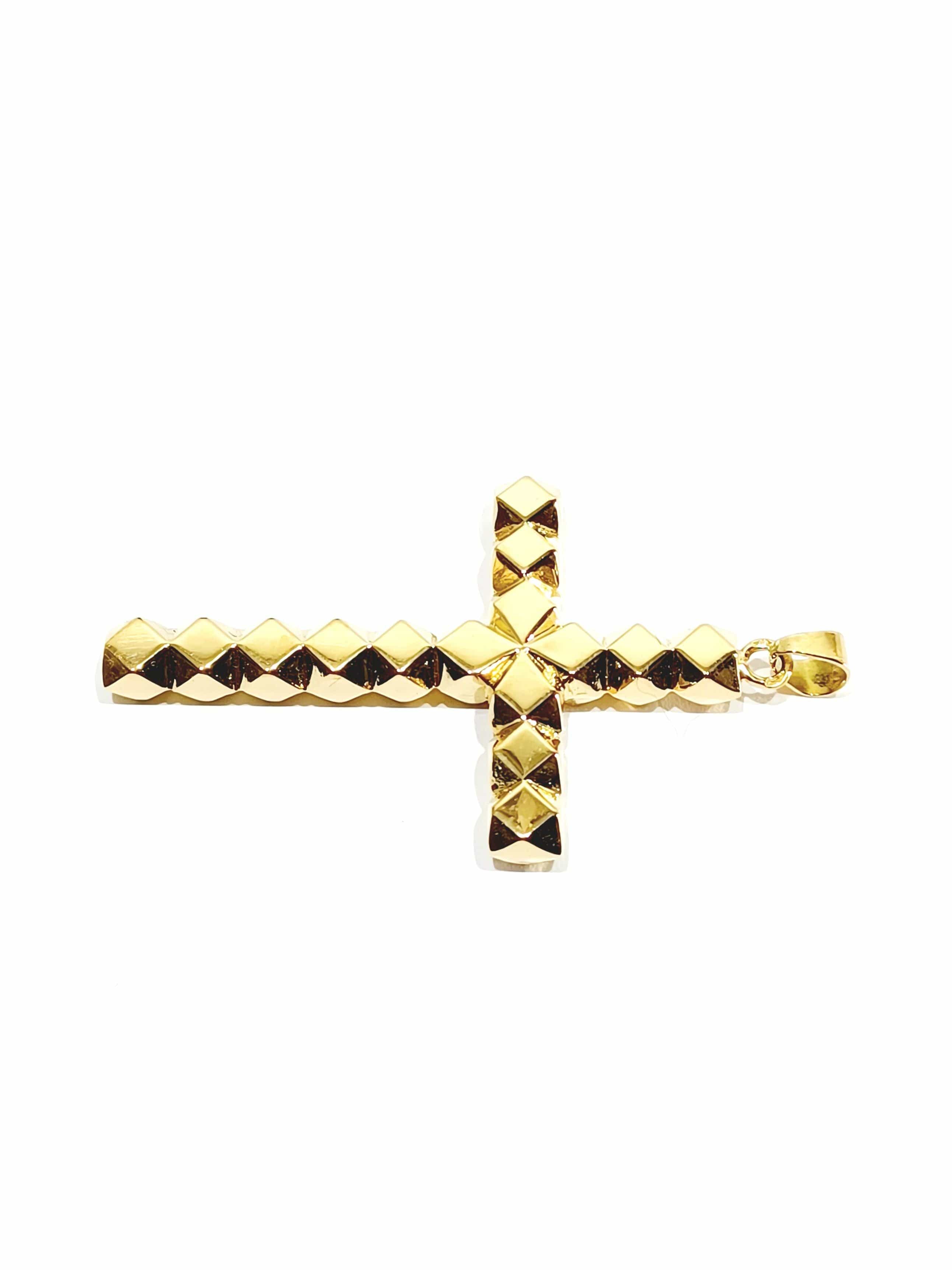 Yellow gold cross pendant - Image 8