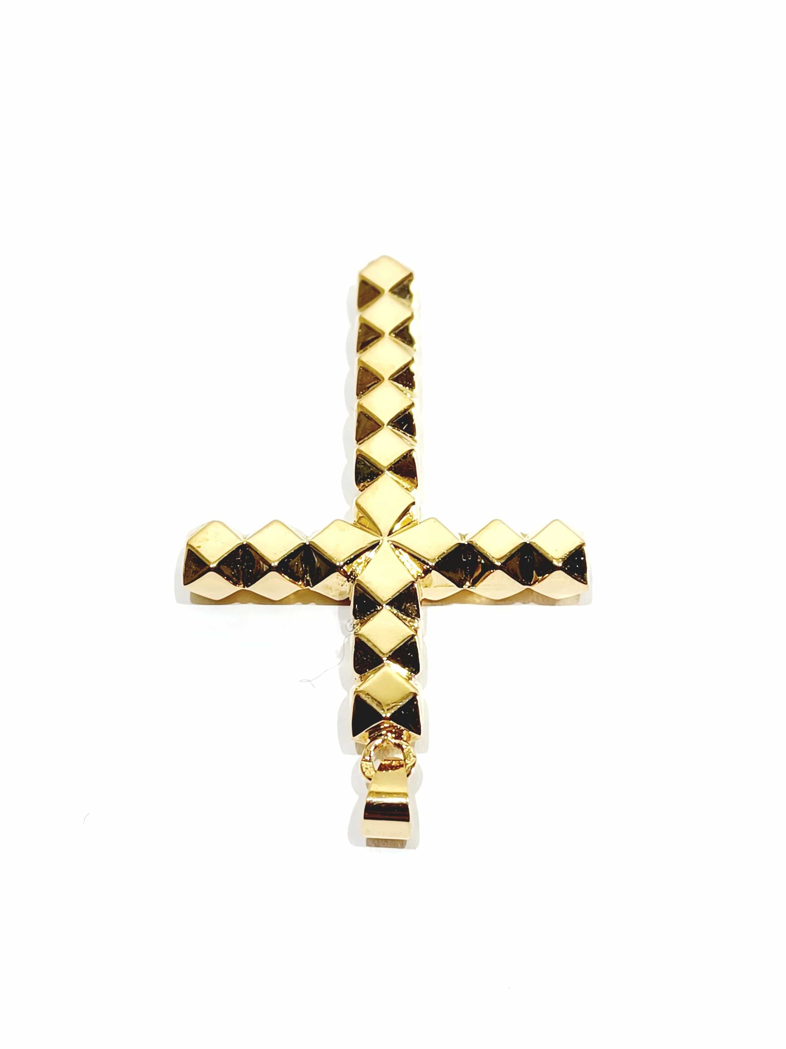 Yellow gold cross pendant - Image 9