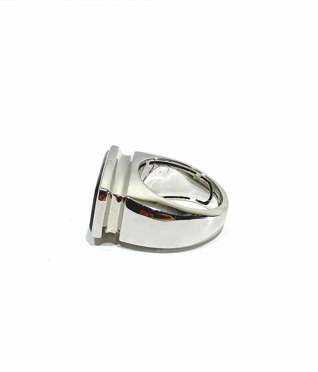 FRED – White gold and smoky quartz ring - Image 7
