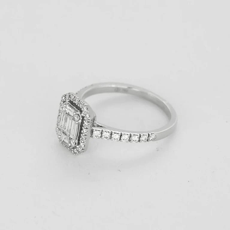 Ring Solitaire Illusion white gold - Image 3