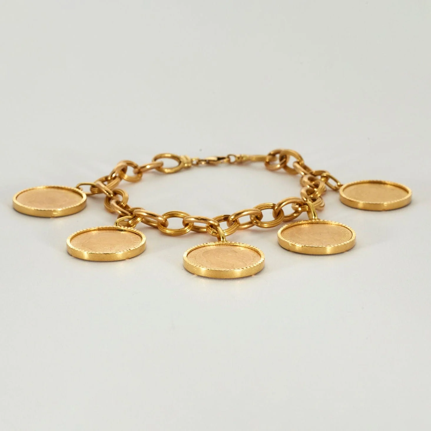 Yellow gold necklace bracelet set - Image 10