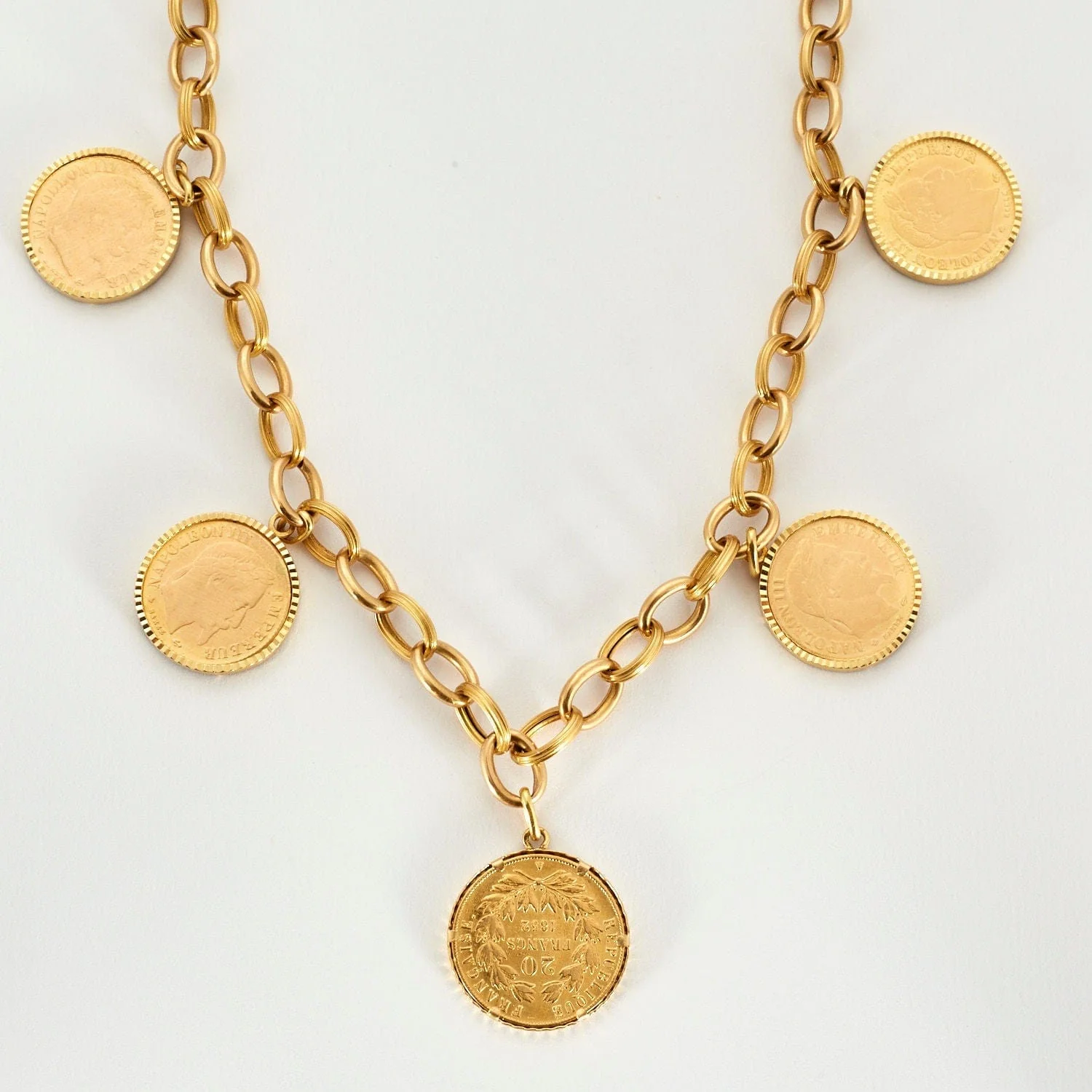Yellow gold necklace bracelet set - Image 6