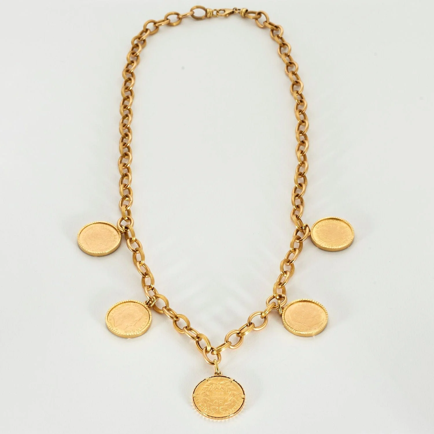 Yellow gold necklace bracelet set - Image 9