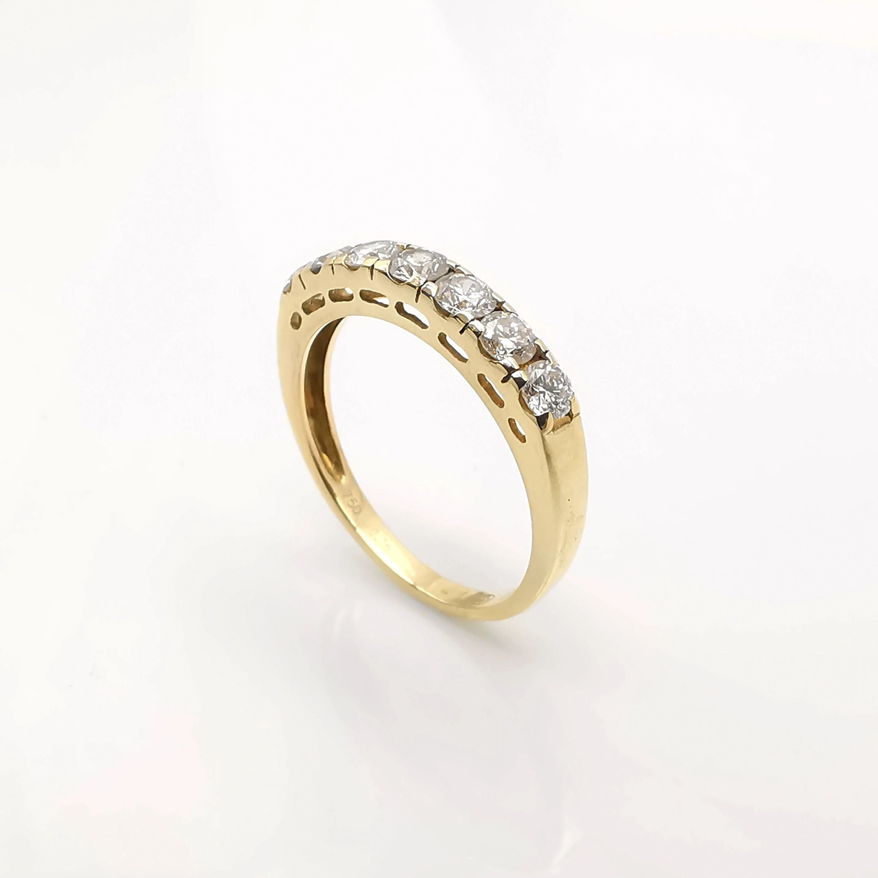 Yellow gold and diamond ring - Image 7
