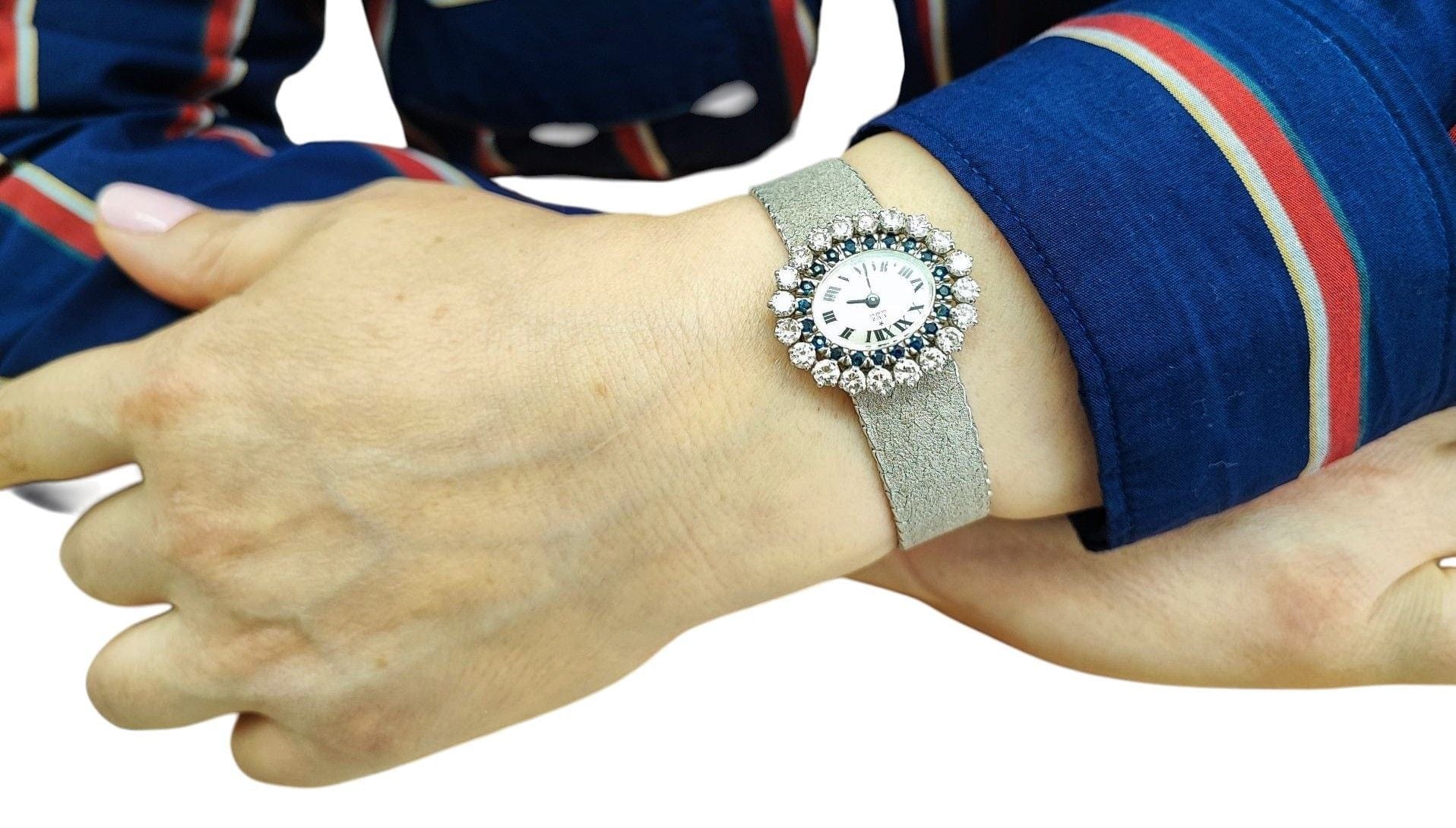 White gold and diamond jewelry watch - Image 2
