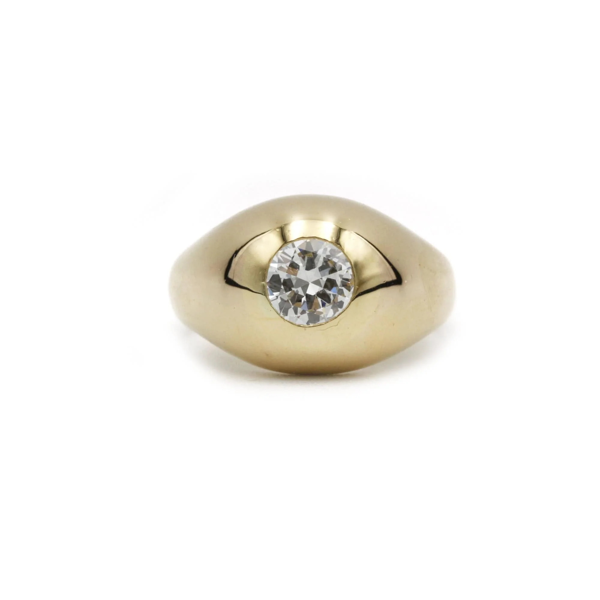 Gold and diamond ring