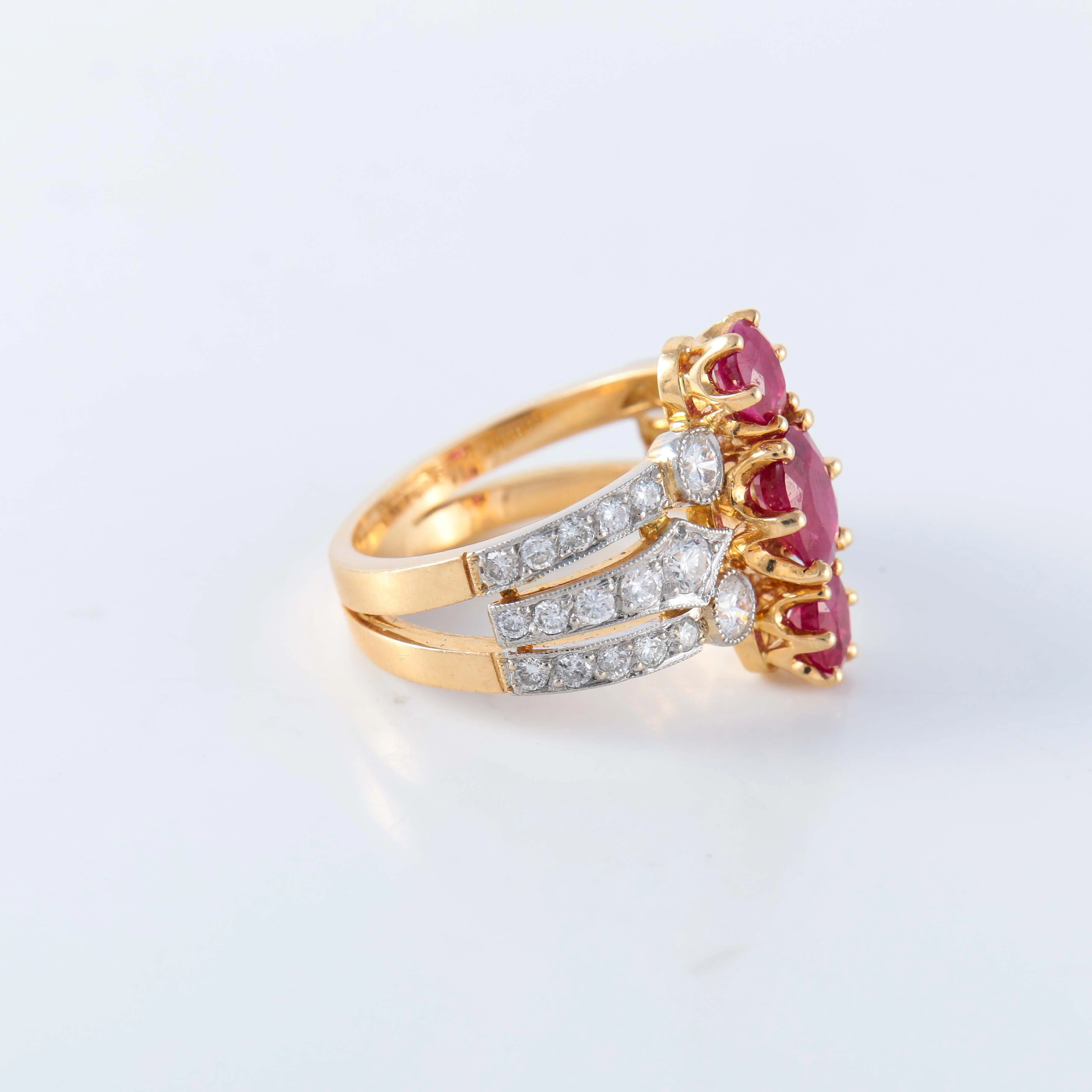 Ruby diamond ring - Image 5
