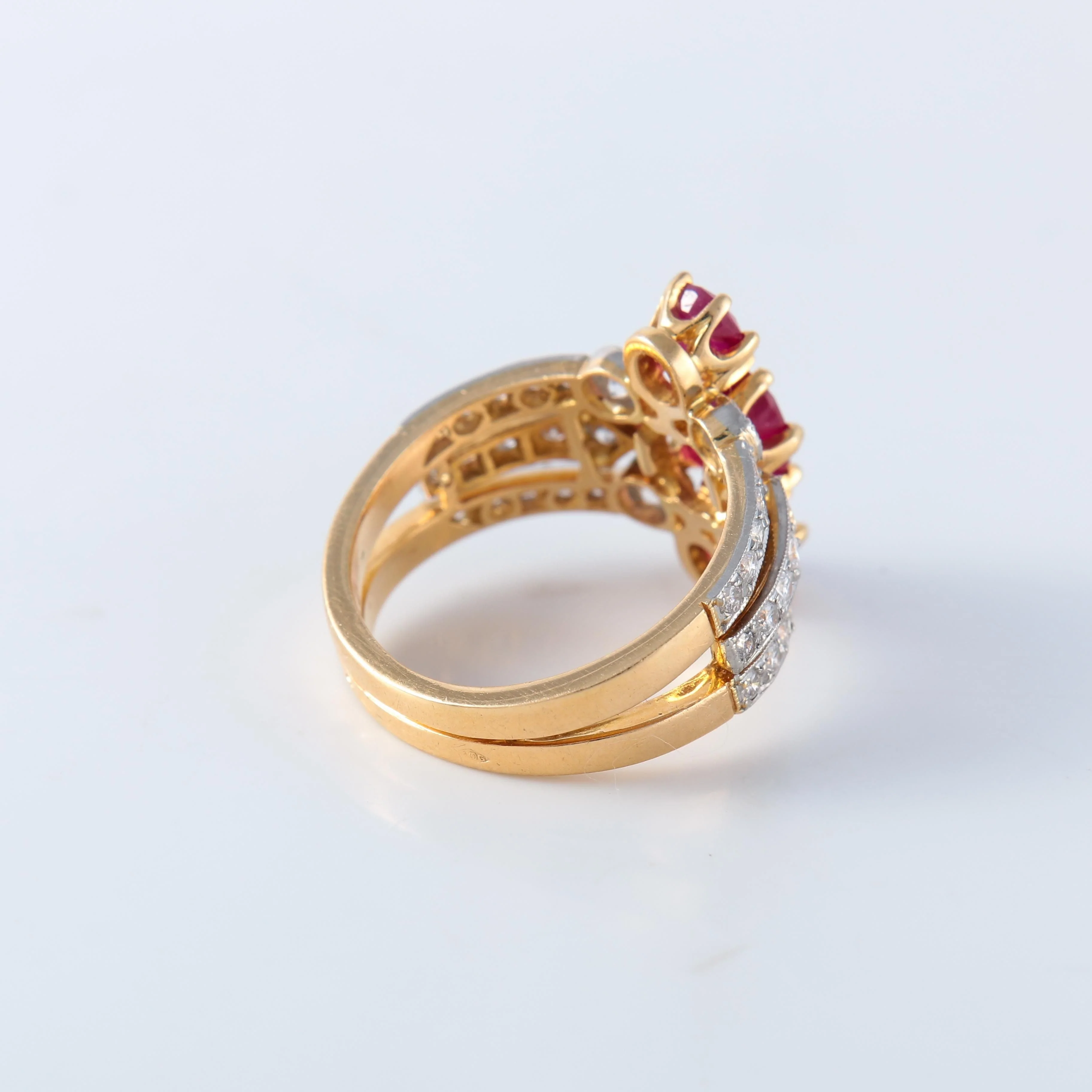 Ruby diamond ring - Image 6